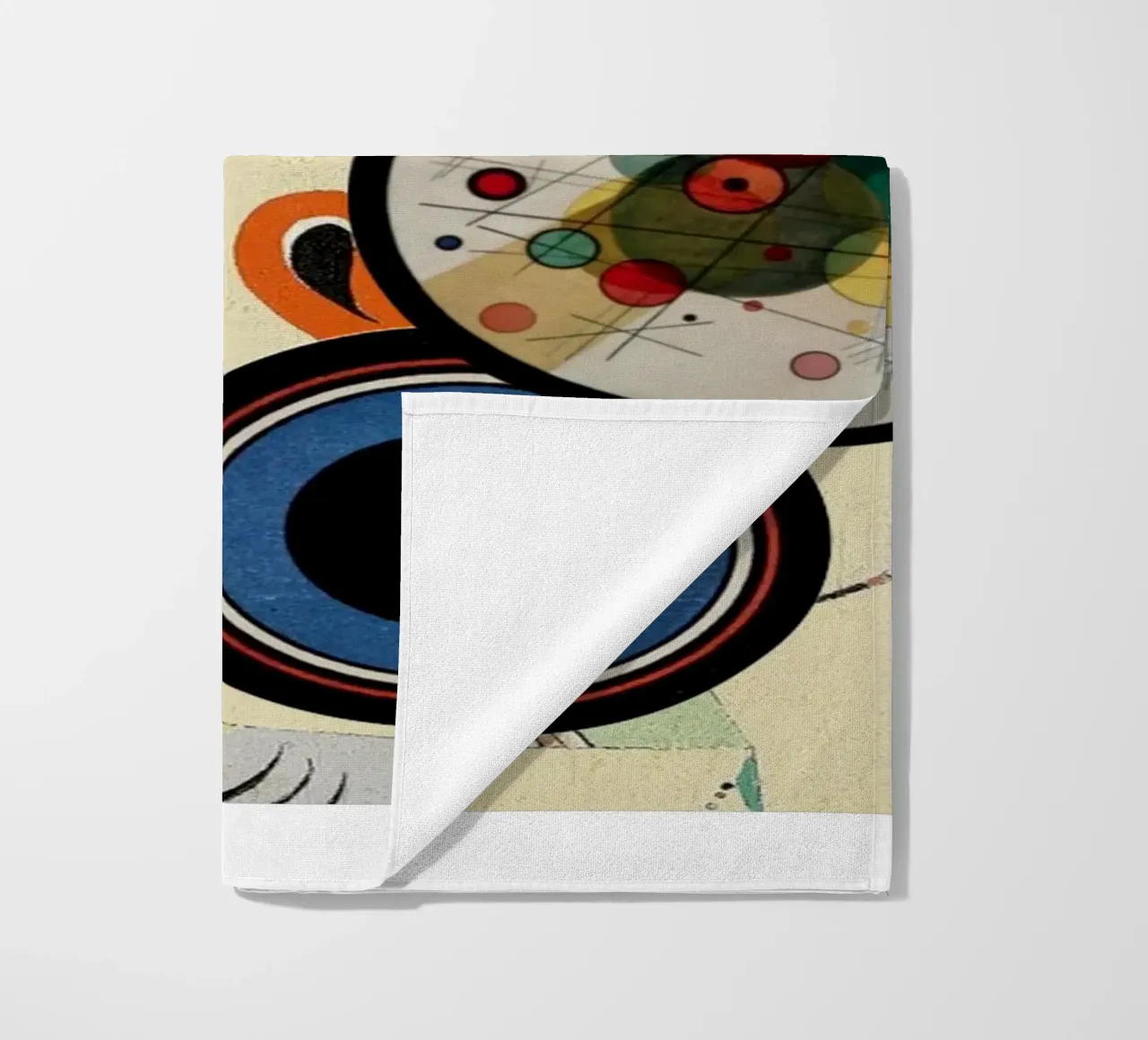 dynamic composition of circular motifs beach towel by lara shop