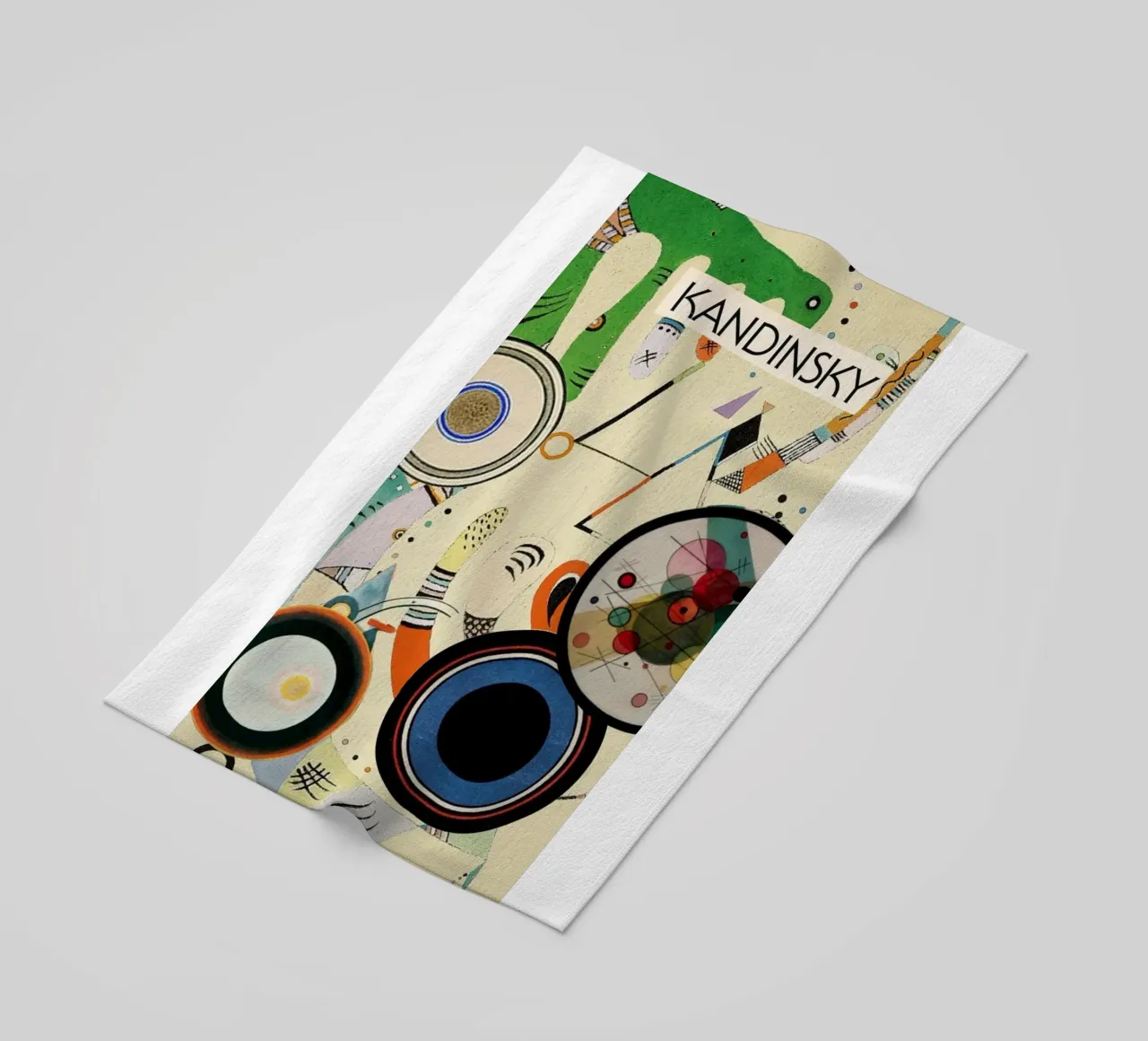 dynamic composition of circular motifs beach towel by lara shop