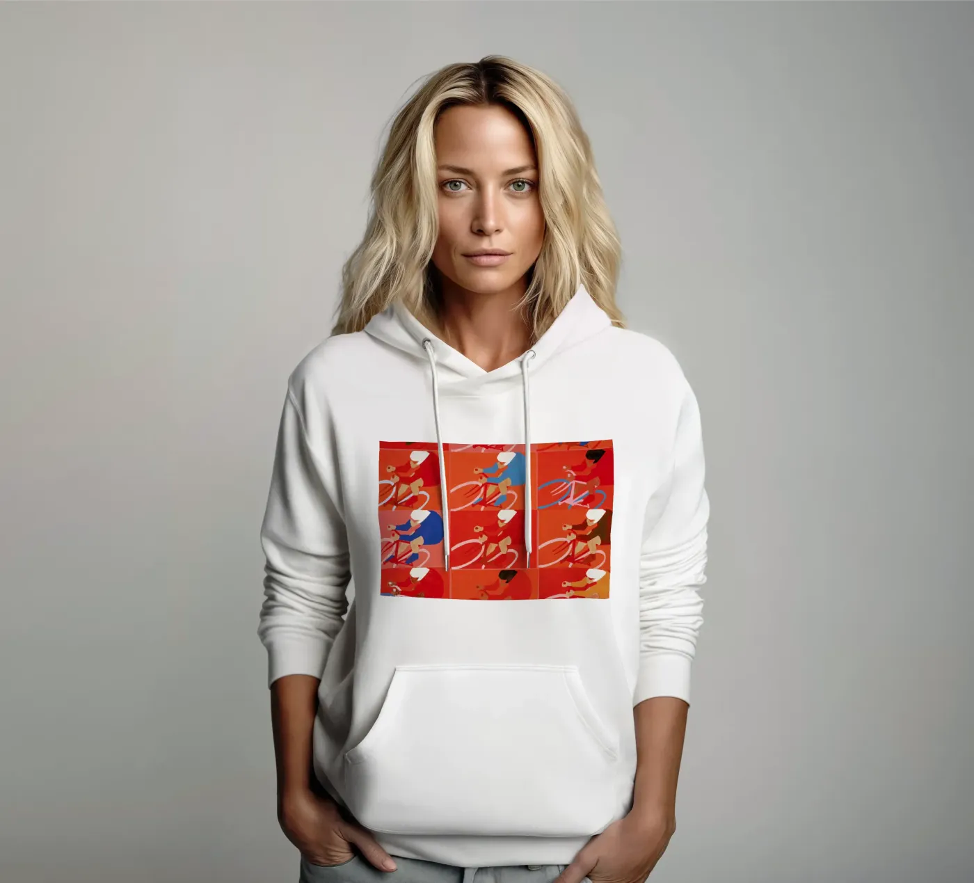 Multiple Cyclists hoodie by Andy Bridge