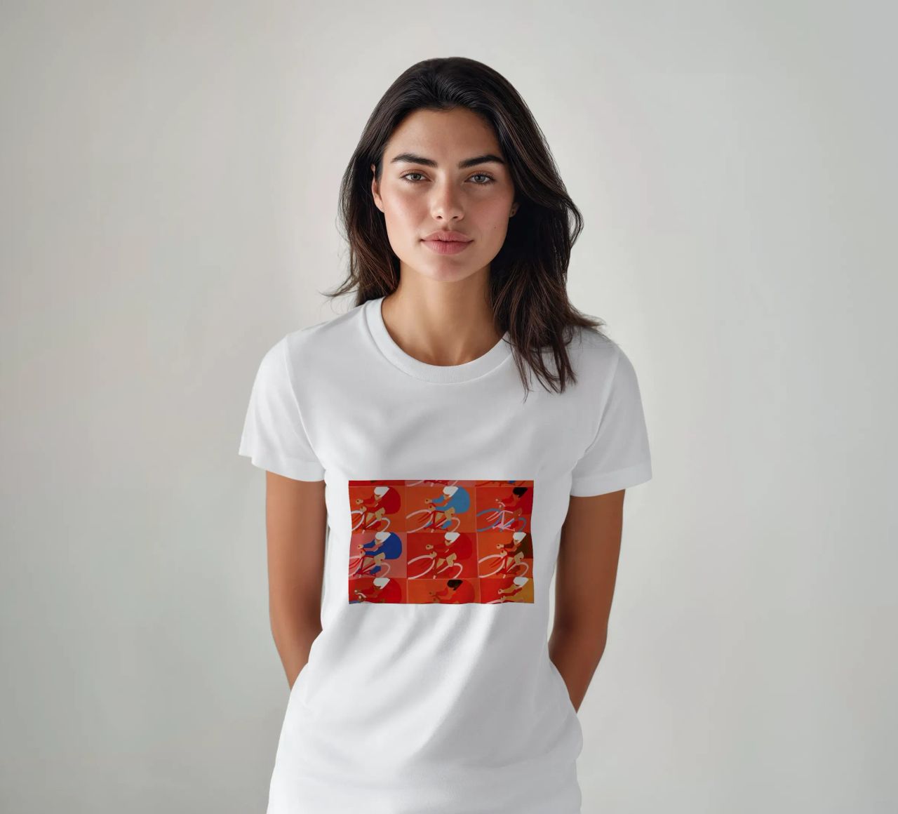 Multiple Cyclists t-shirt by Andy Bridge