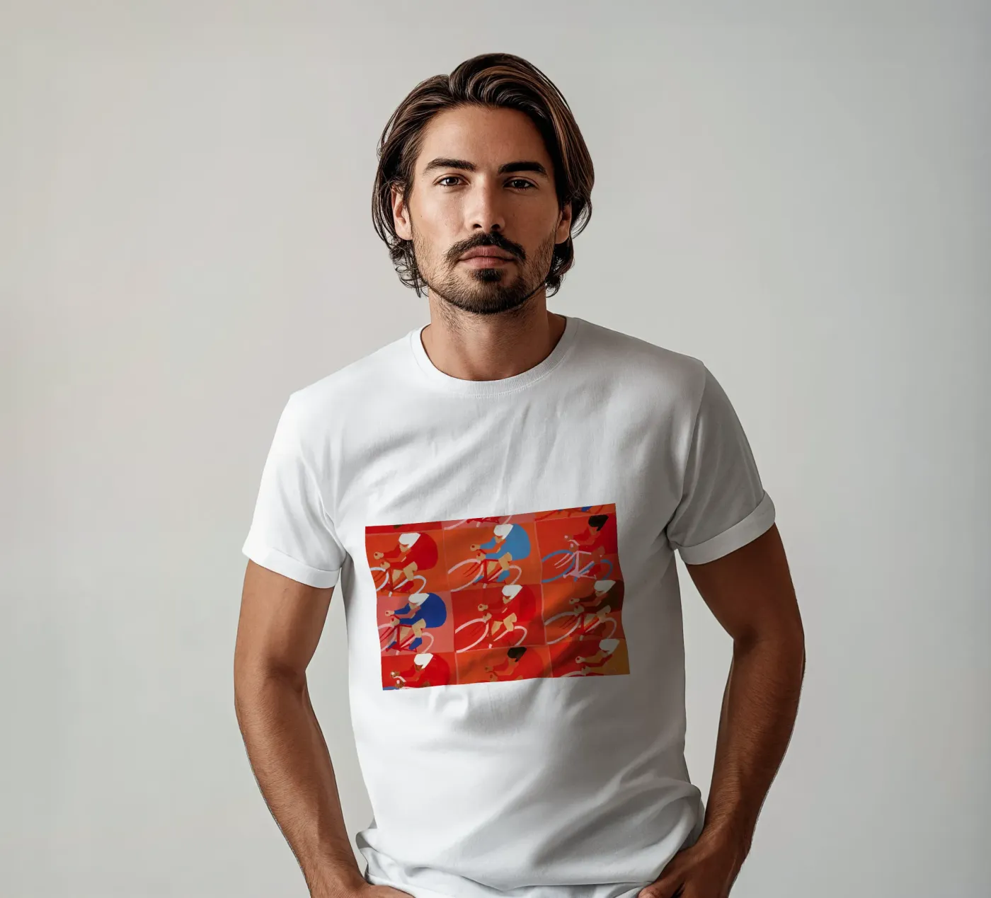 Multiple Cyclists t-shirt by Andy Bridge
