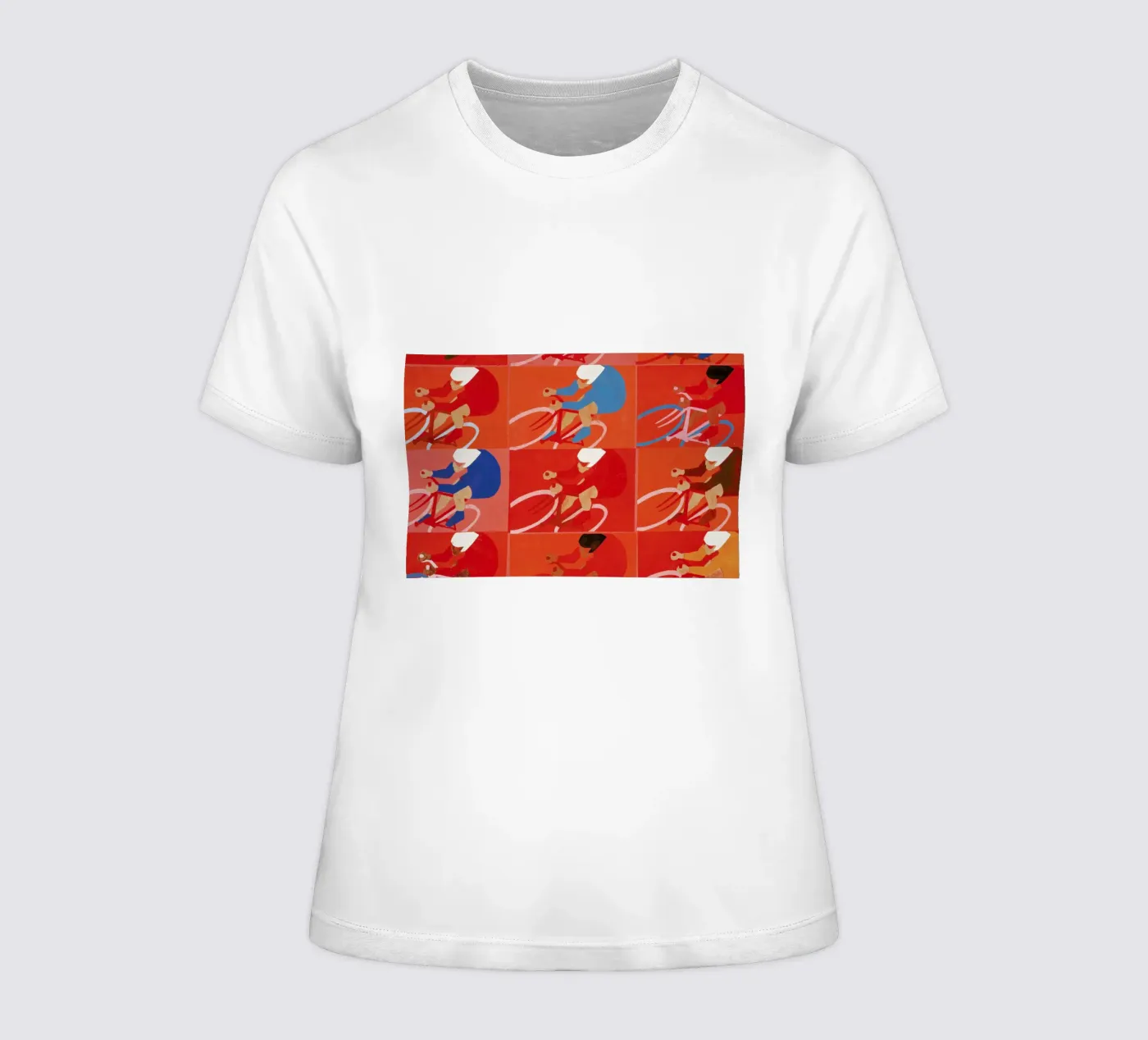 Multiple Cyclists t-shirt da donna da Andy Bridge