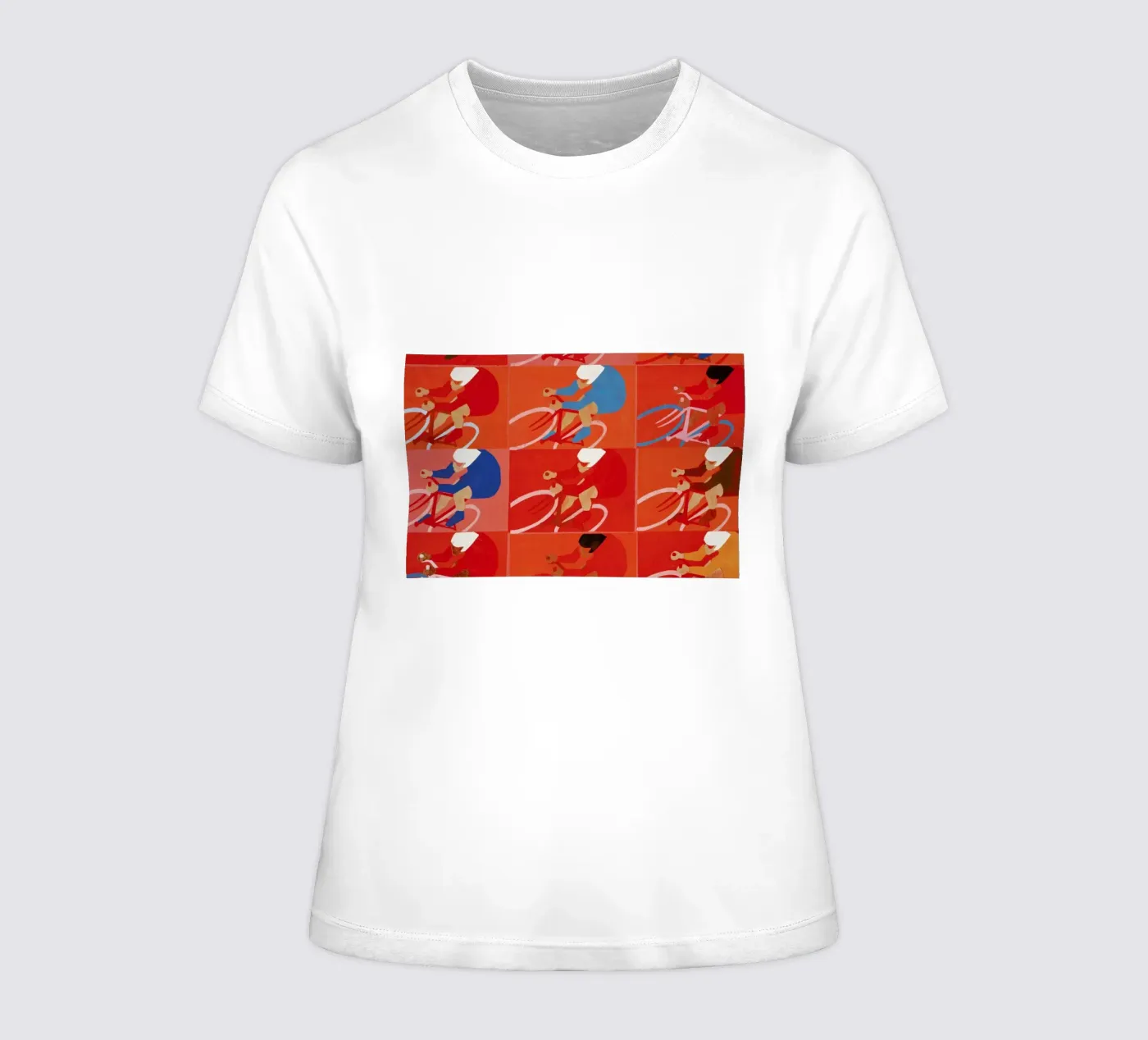 Multiple Cyclists t-shirt da donna da Andy Bridge