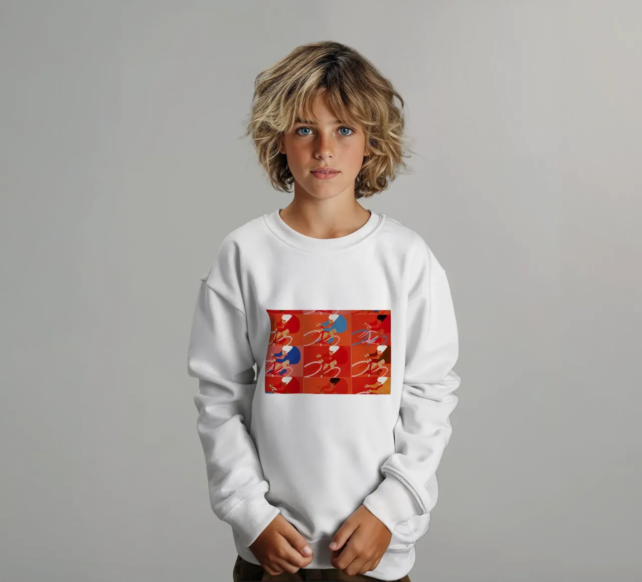Multiple Cyclists sudadera para niño de Andy Bridge