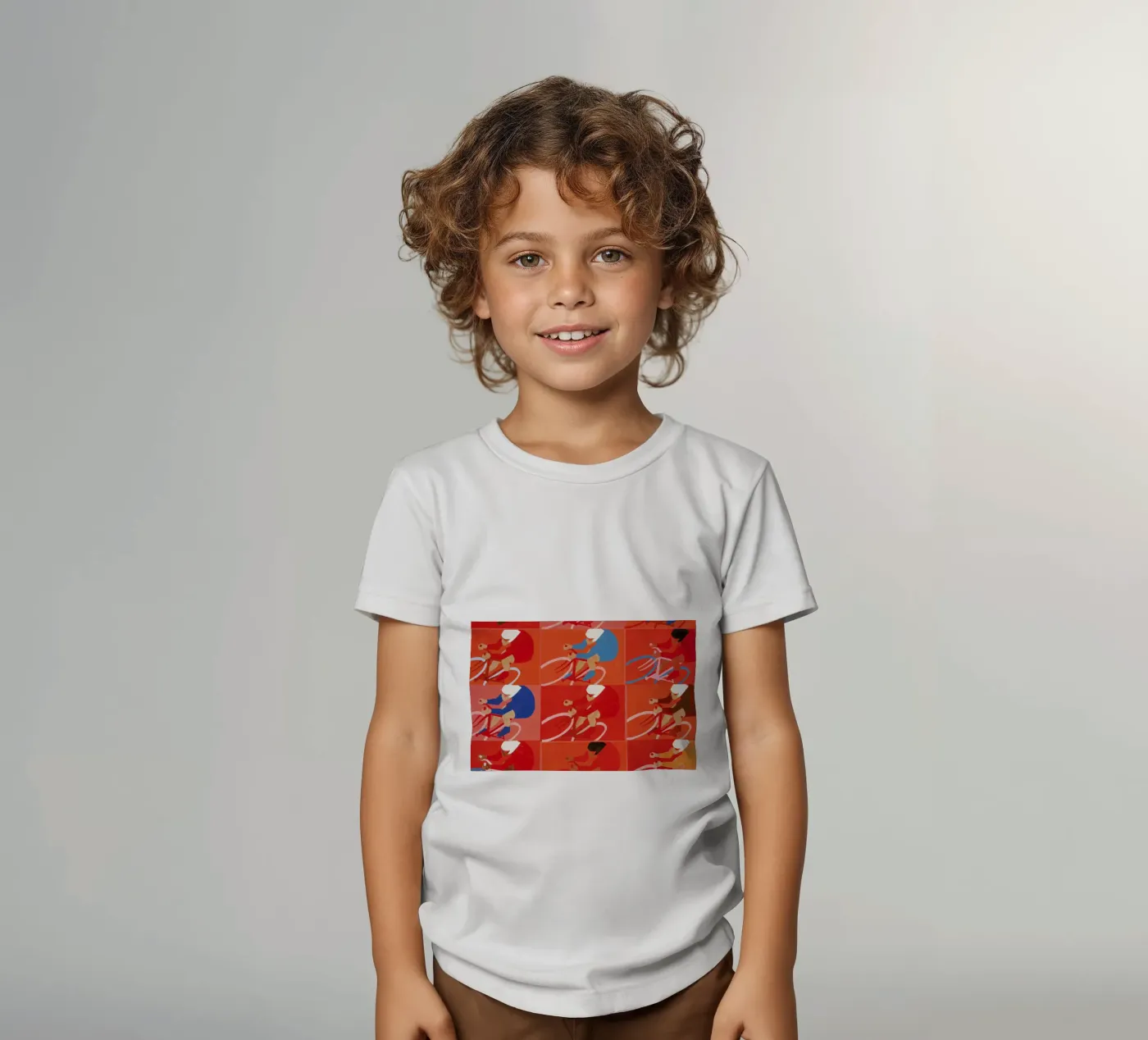 Multiple Cyclists kinder t-shirt van Andy Bridge