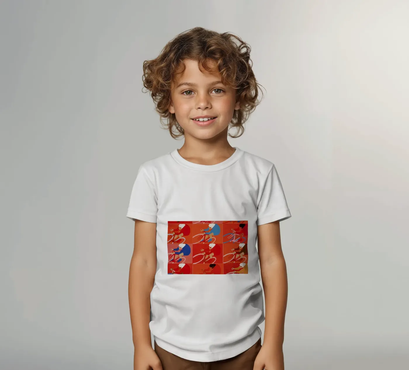 Multiple Cyclists kinder t-shirt van Andy Bridge