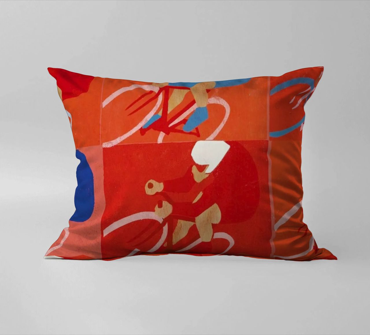 Multiple Cyclists decorative cushion by Andy Bridge