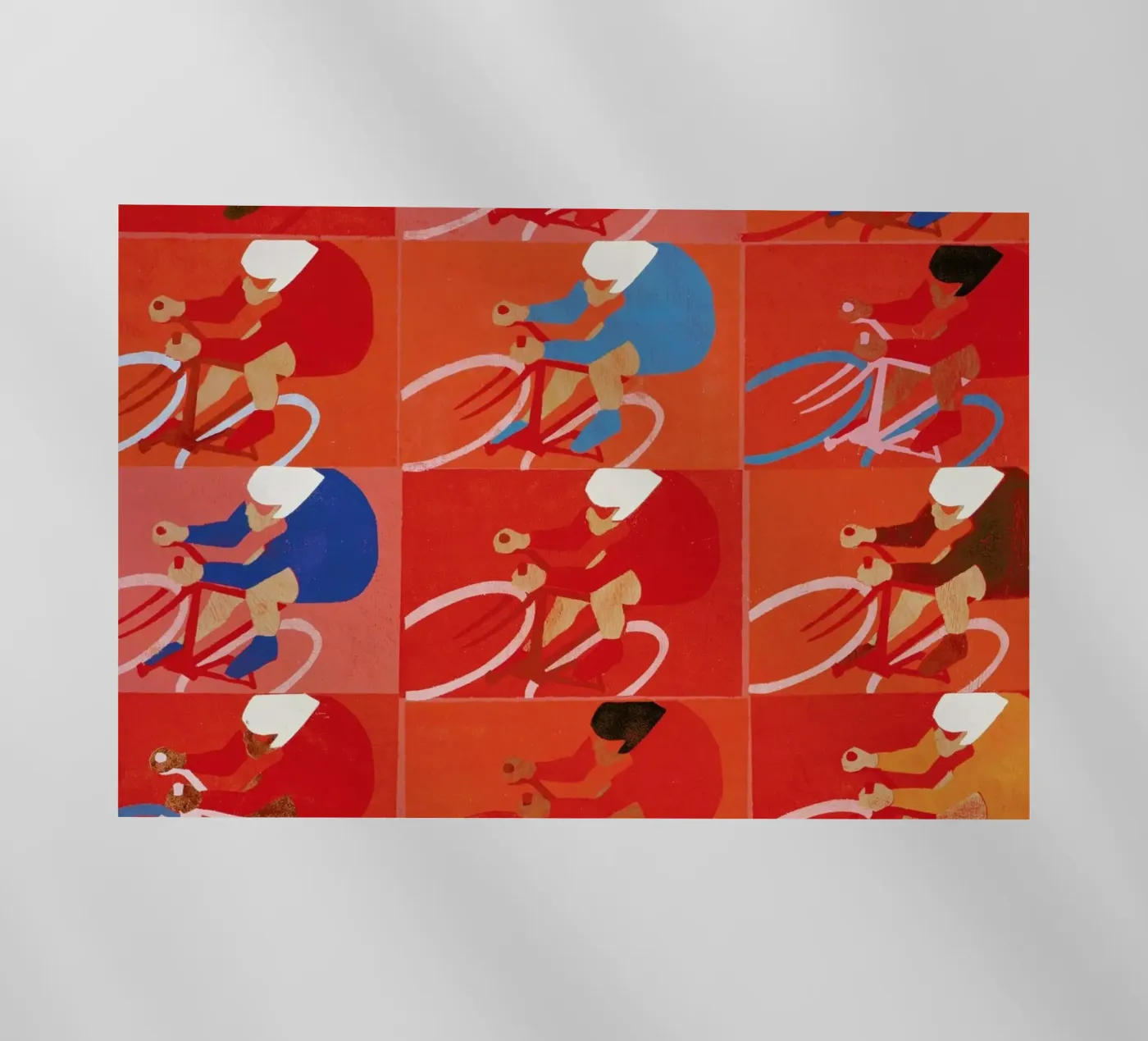 Multiple Cyclists backlit folie van Andy Bridge