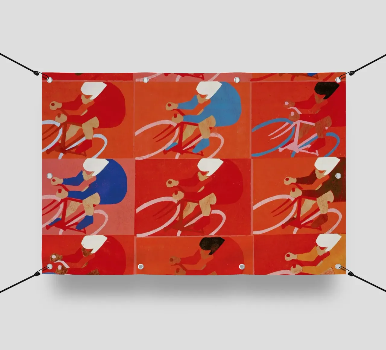 Multiple Cyclists telo in pvc da Andy Bridge