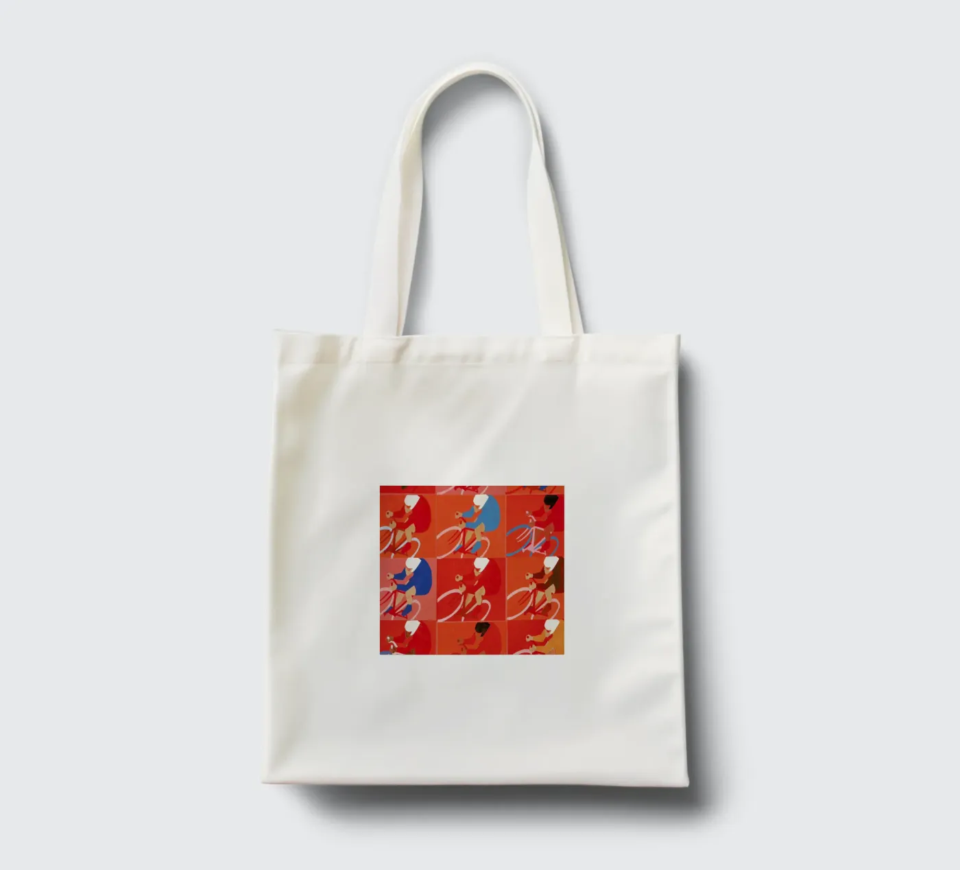 Multiple Cyclists tote bag by Andy Bridge