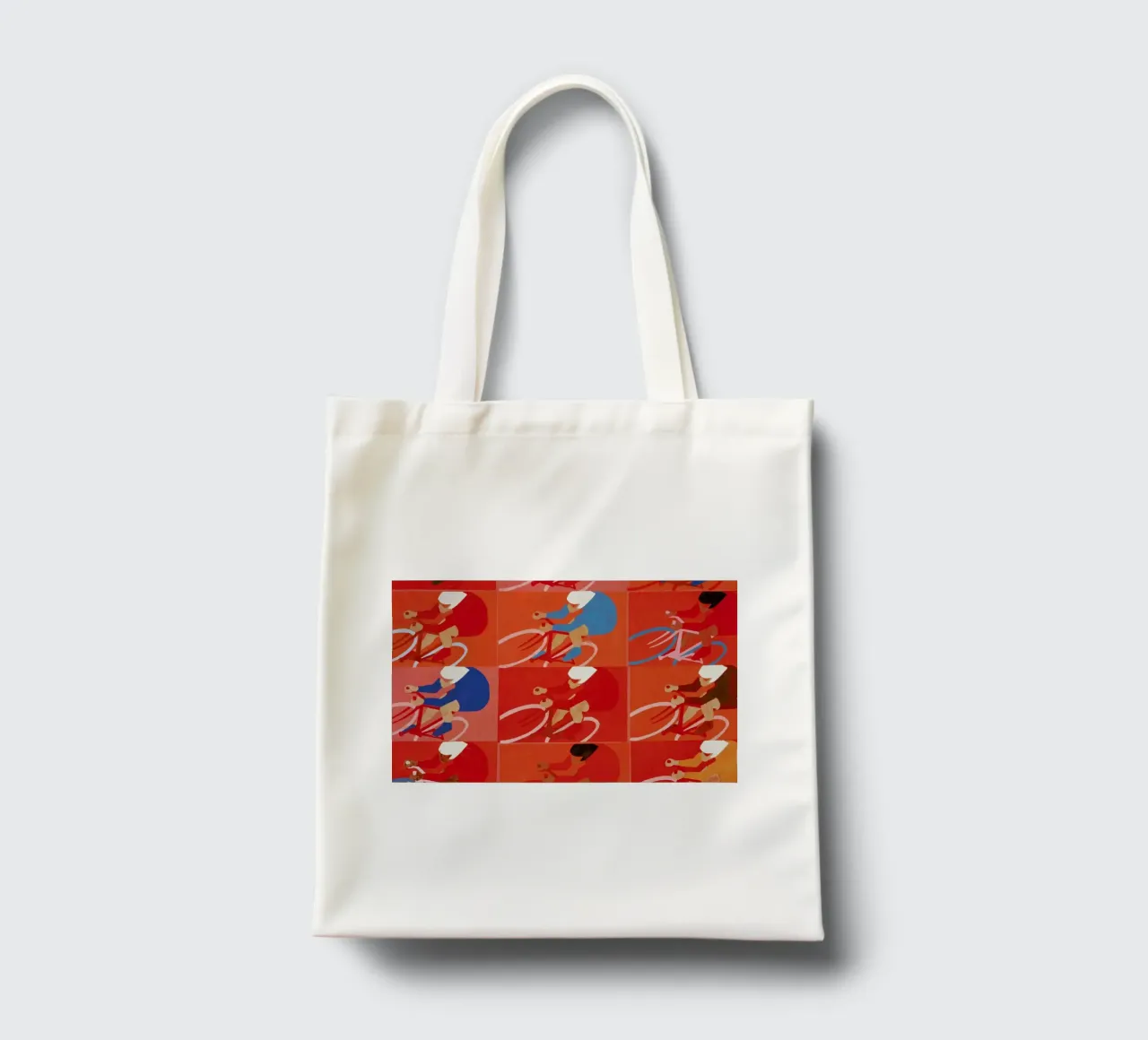 Multiple Cyclists tote bag by Andy Bridge