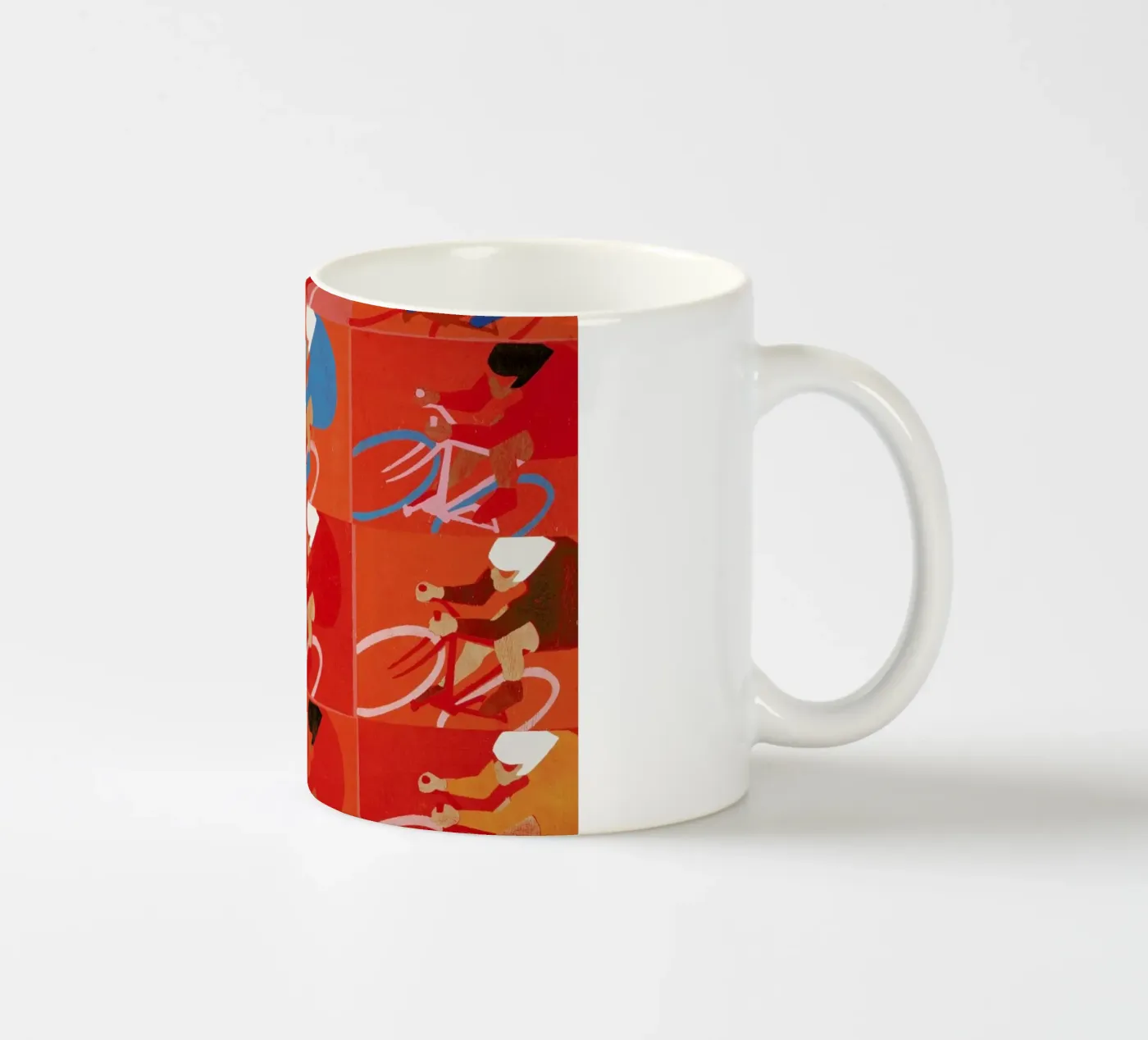 Multiple Cyclists ceramic mug by Andy Bridge