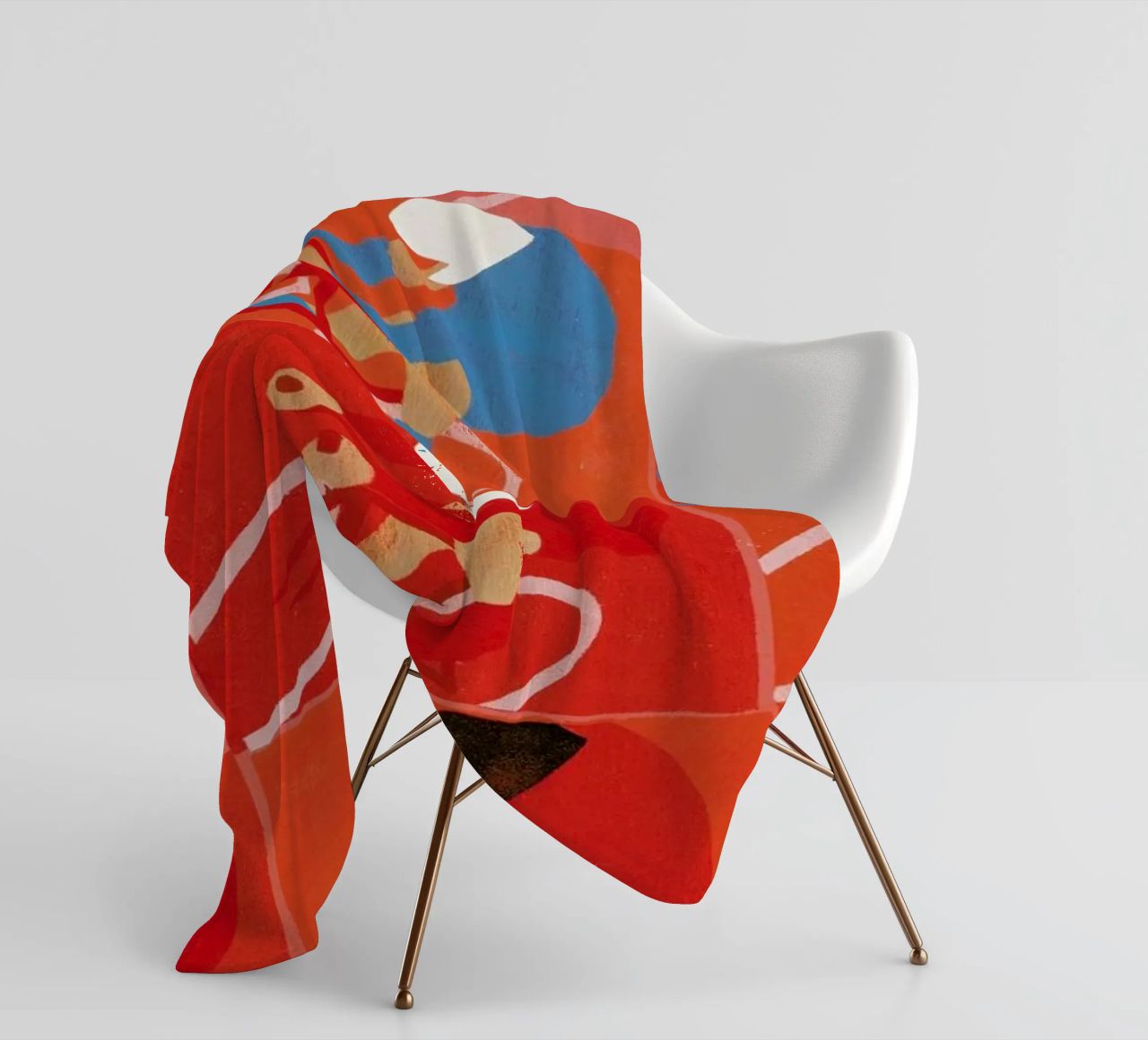 Multiple Cyclists fleece blanket by Andy Bridge