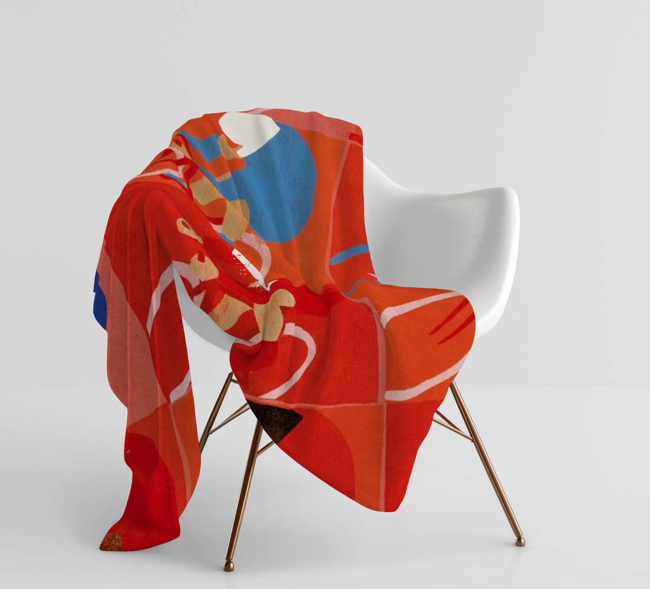 Multiple Cyclists fleece blanket by Andy Bridge