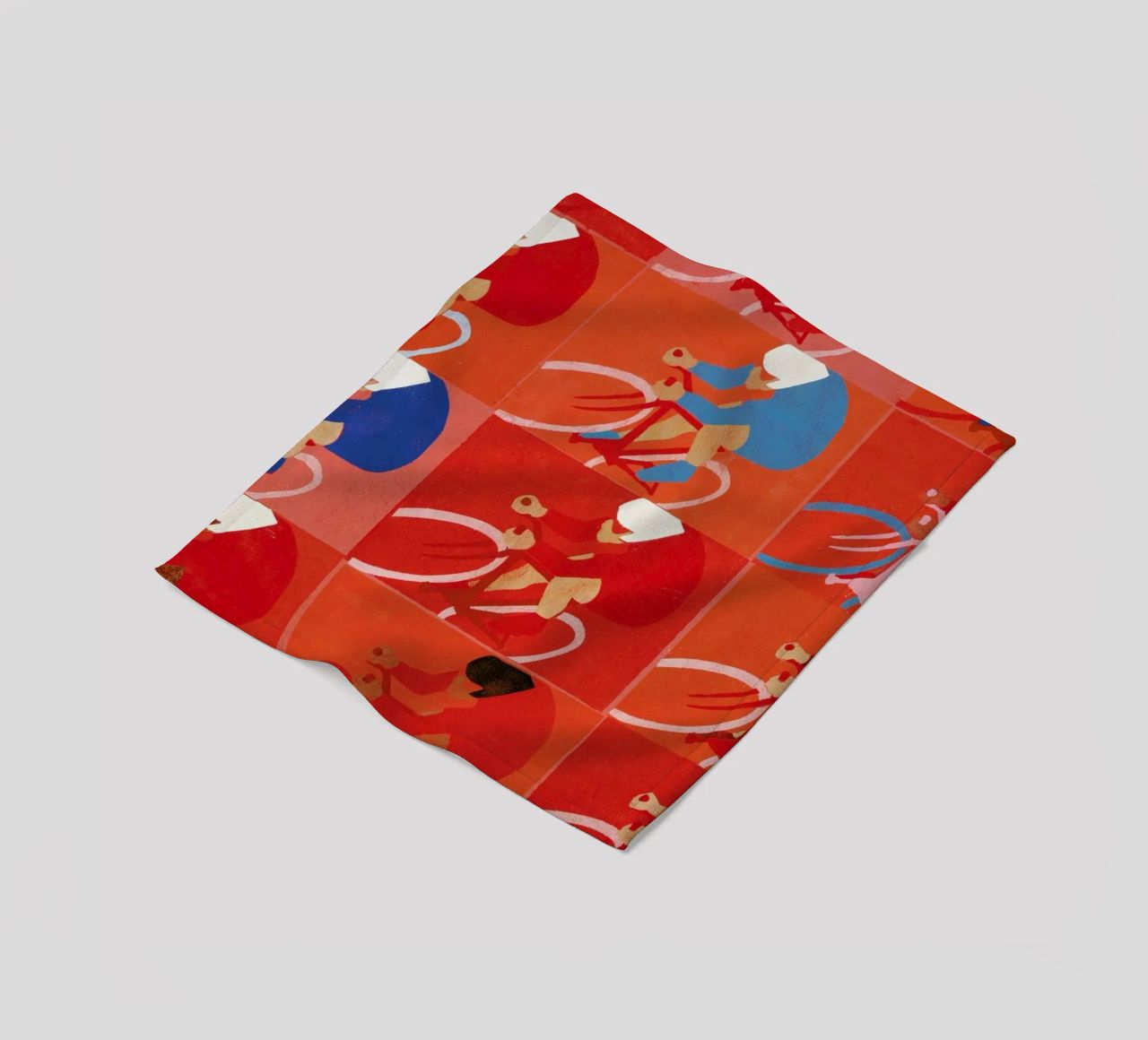 Multiple Cyclists fleece blanket by Andy Bridge