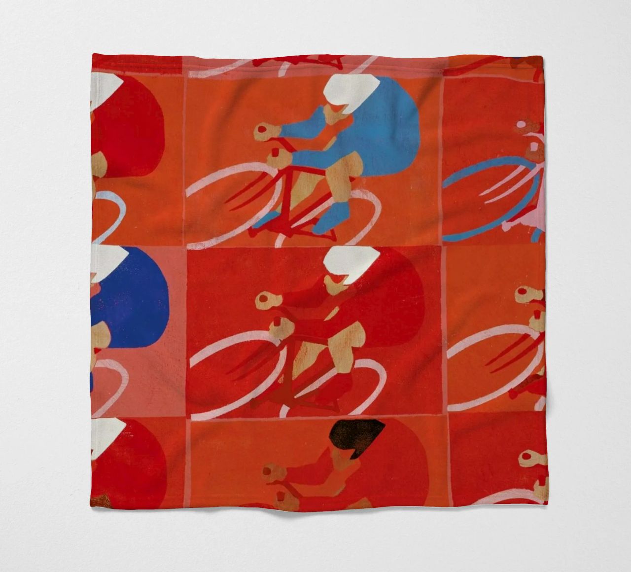 Multiple Cyclists fleece blanket by Andy Bridge