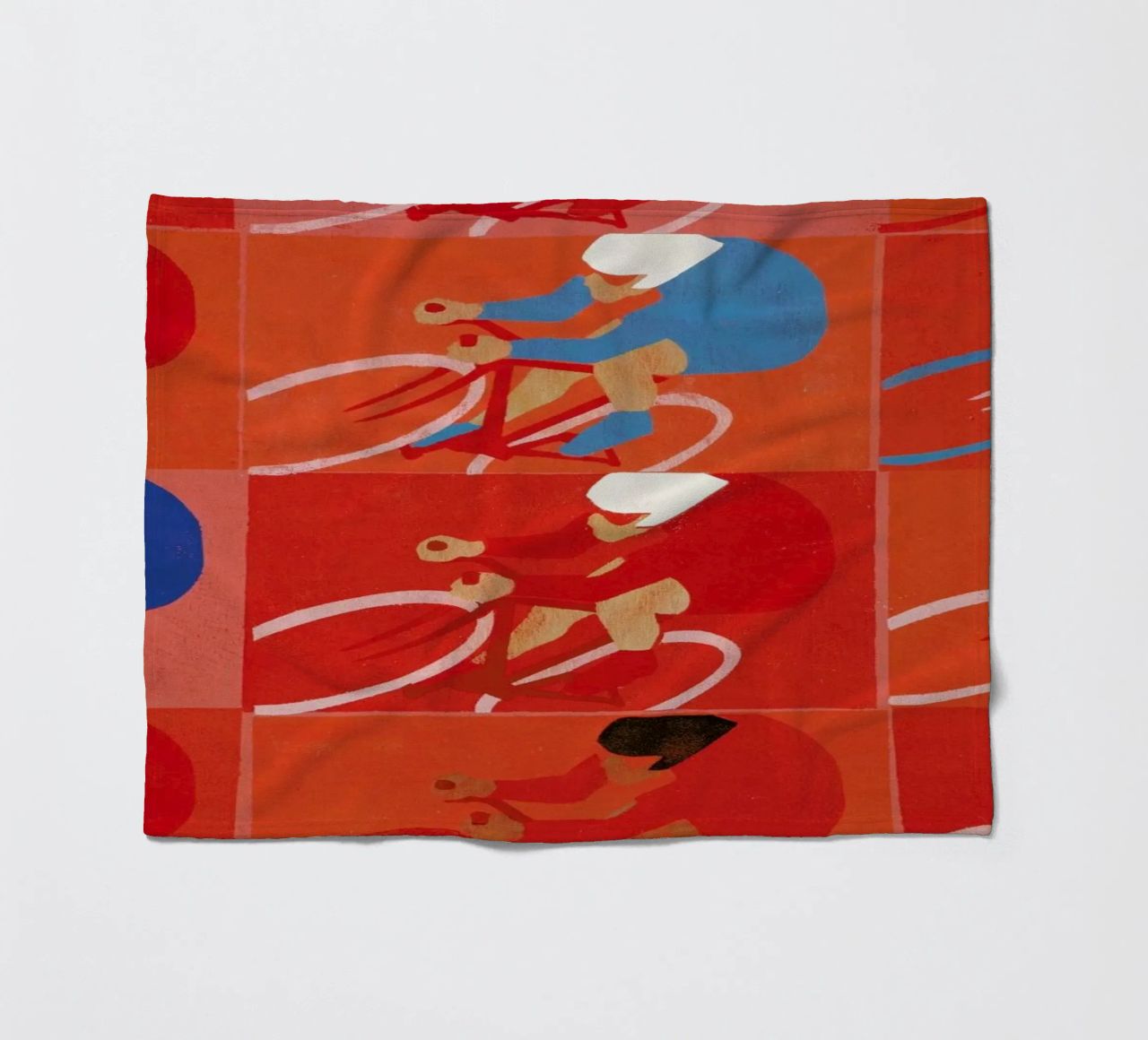 Multiple Cyclists fleece blanket by Andy Bridge