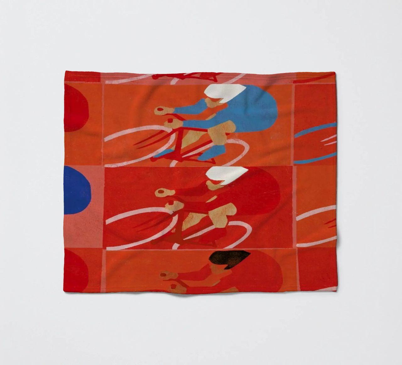 Multiple Cyclists fleece blanket by Andy Bridge