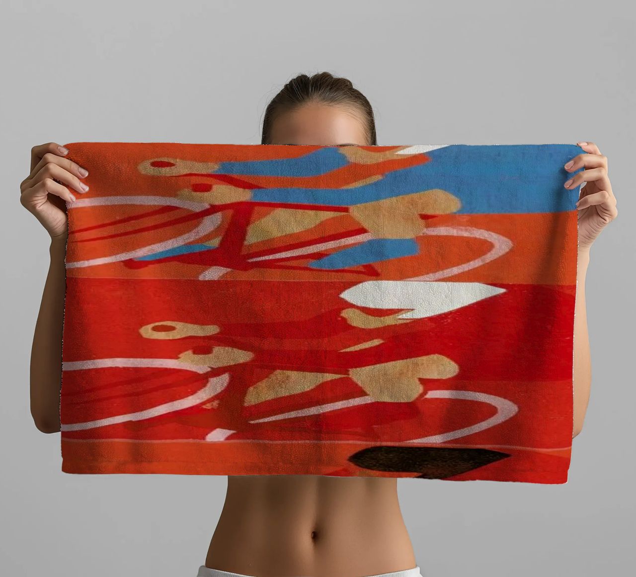 Multiple Cyclists serviette de bain de Andy Bridge