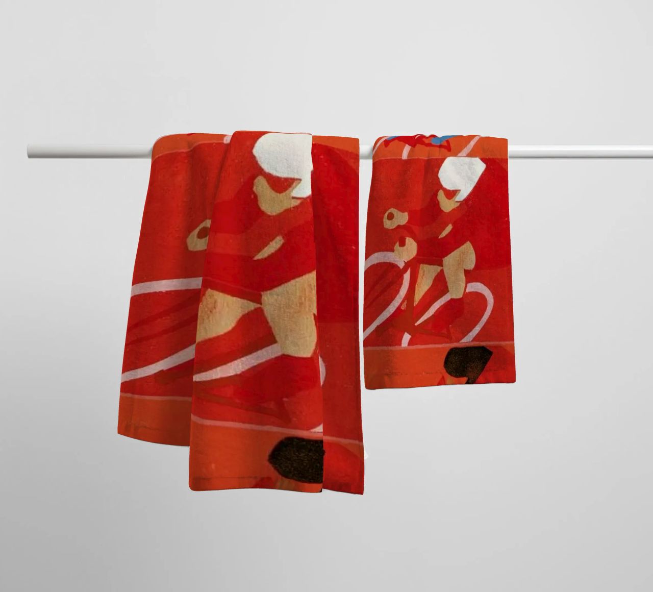 Multiple Cyclists serviette de bain de Andy Bridge