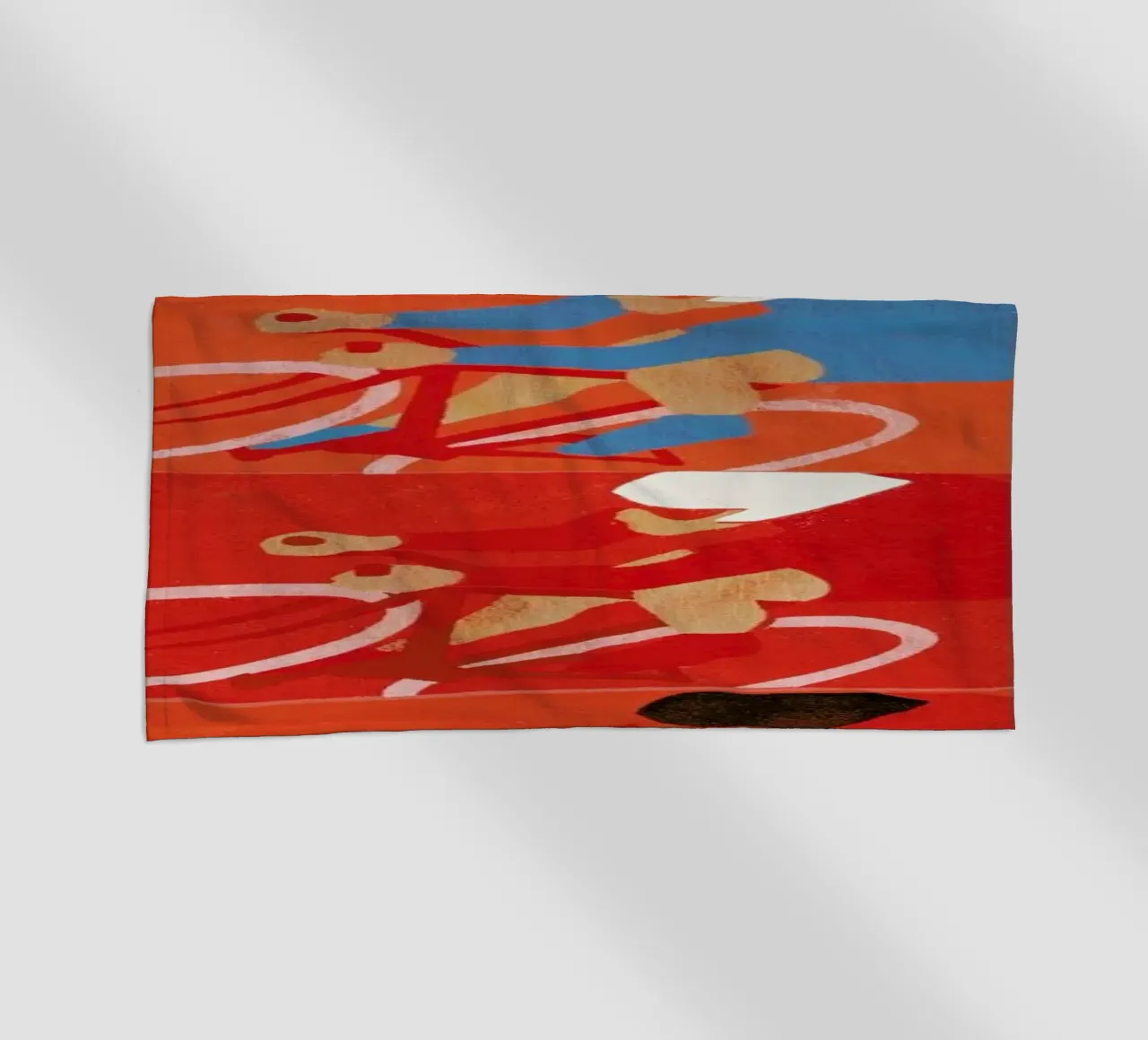 Multiple Cyclists beach towel by Andy Bridge
