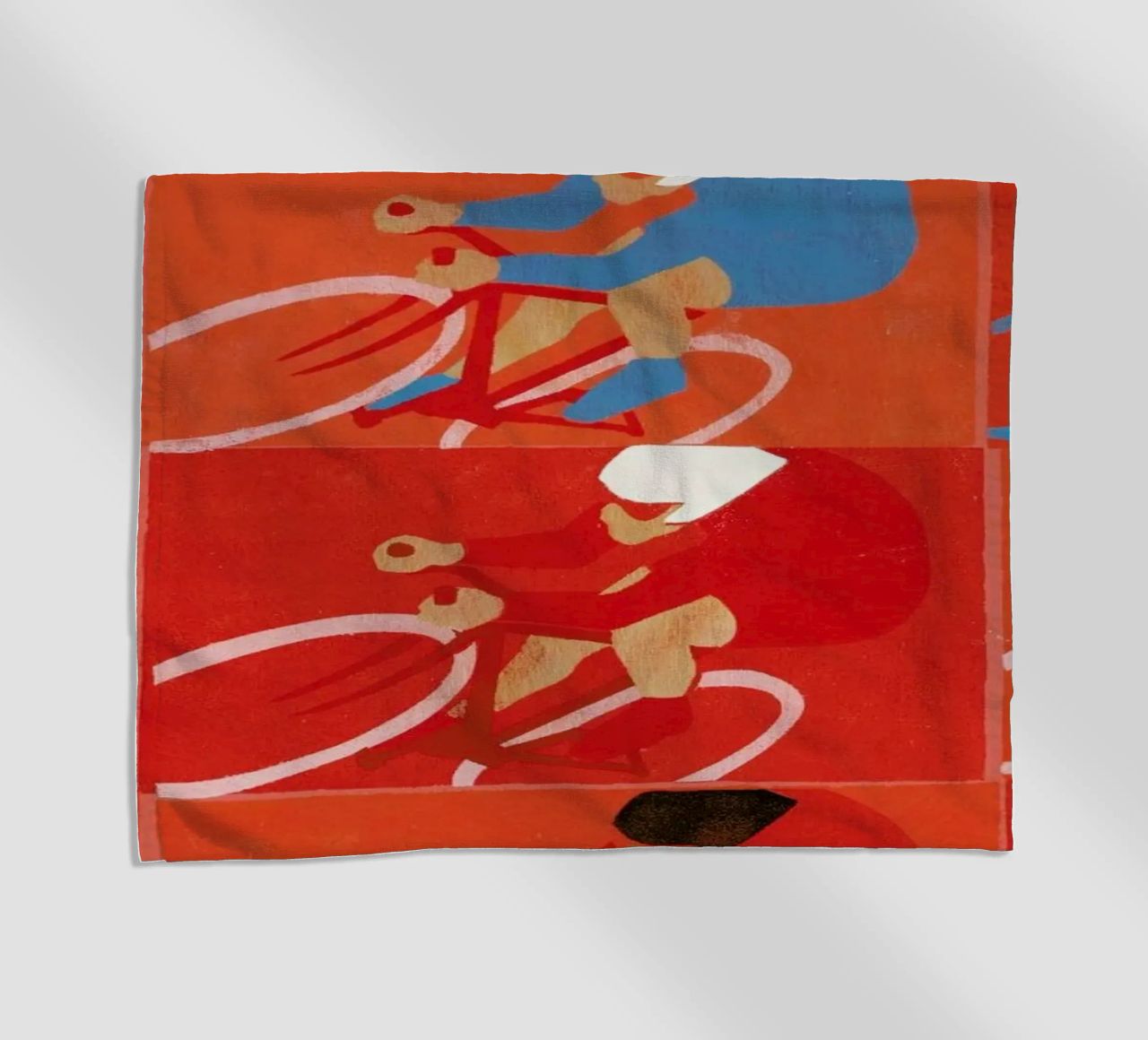 Multiple Cyclists beach towel by Andy Bridge