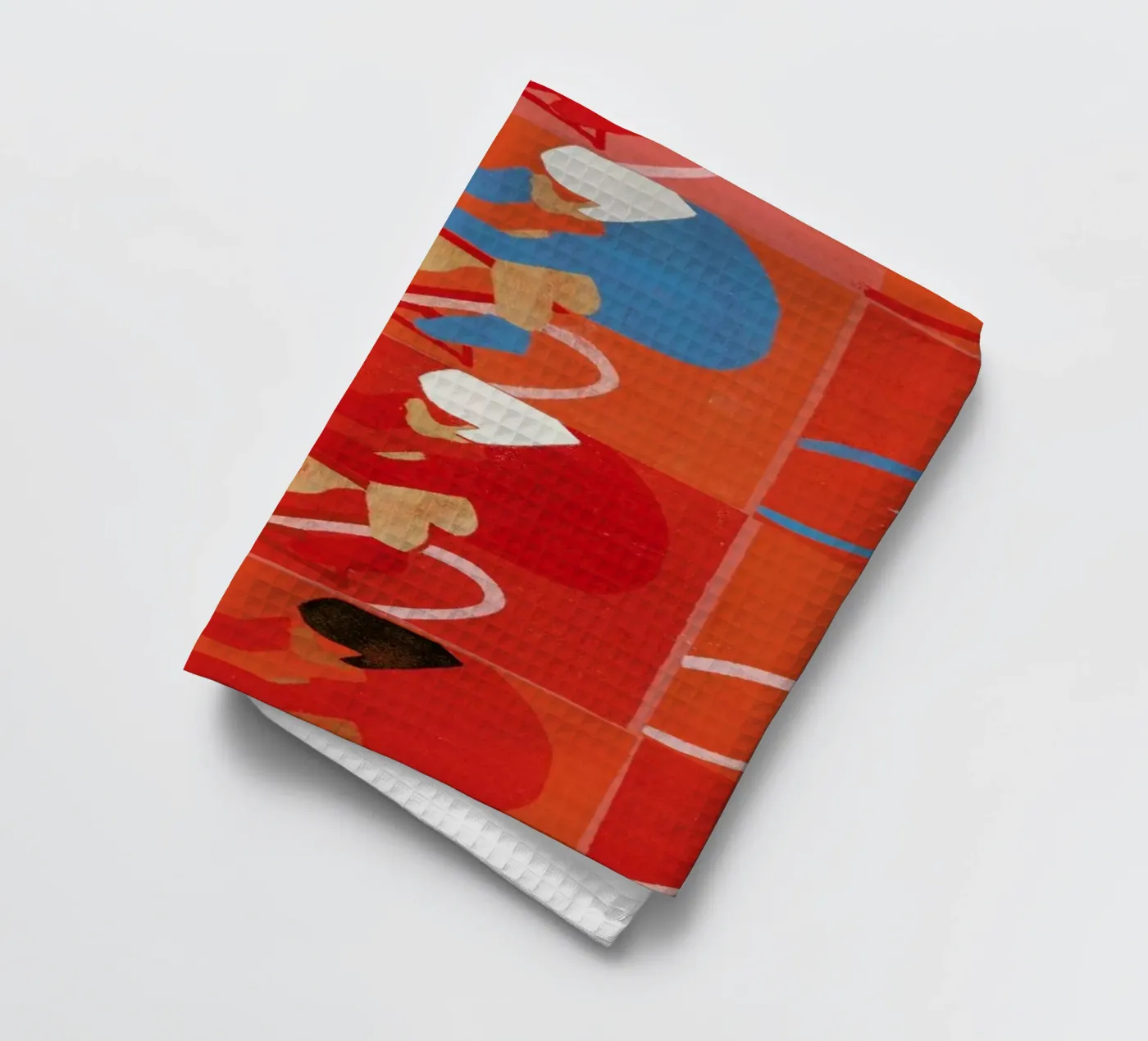 Multiple Cyclists tea towel by Andy Bridge