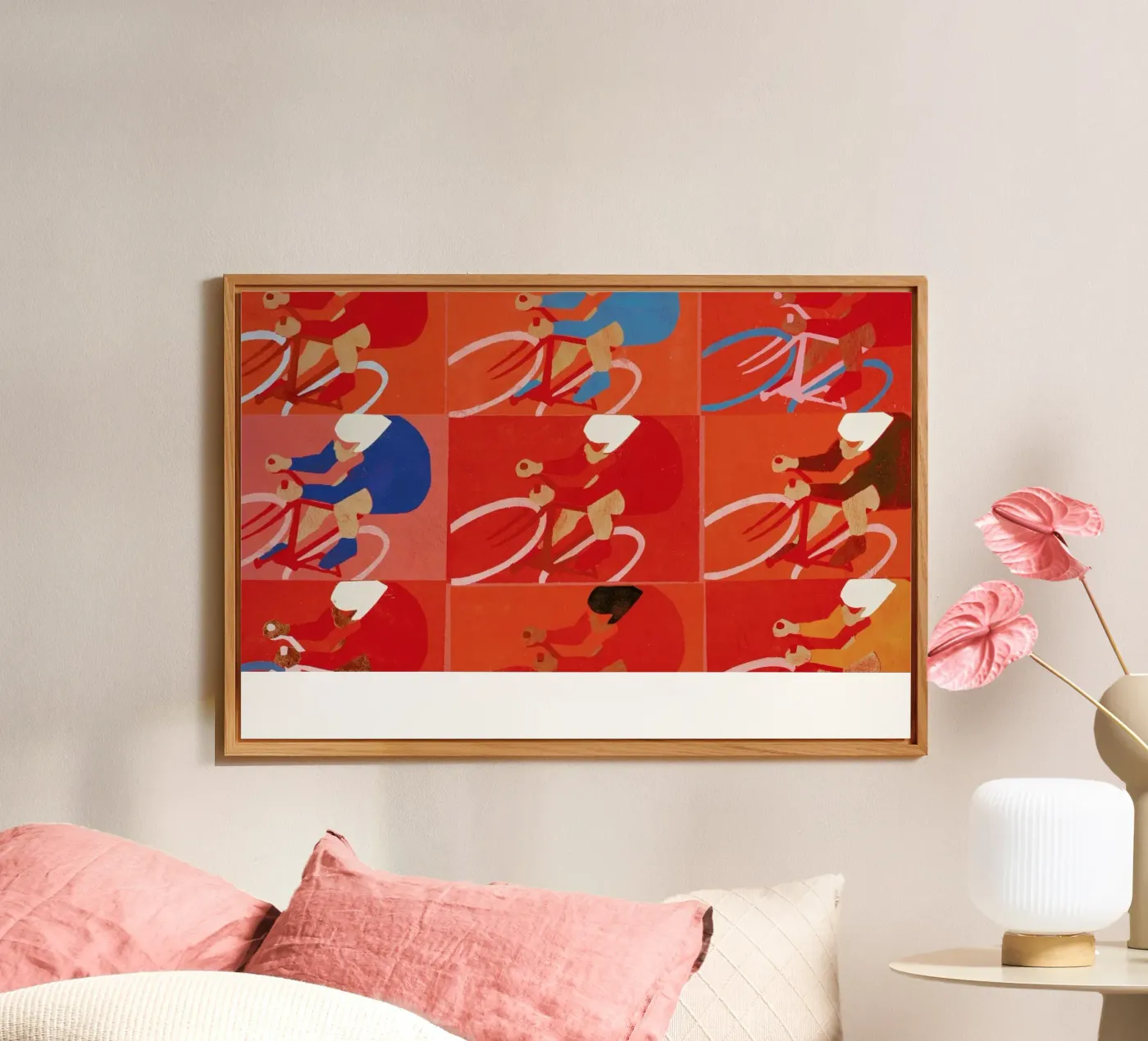 Multiple Cyclists alluminio dibond da Andy Bridge