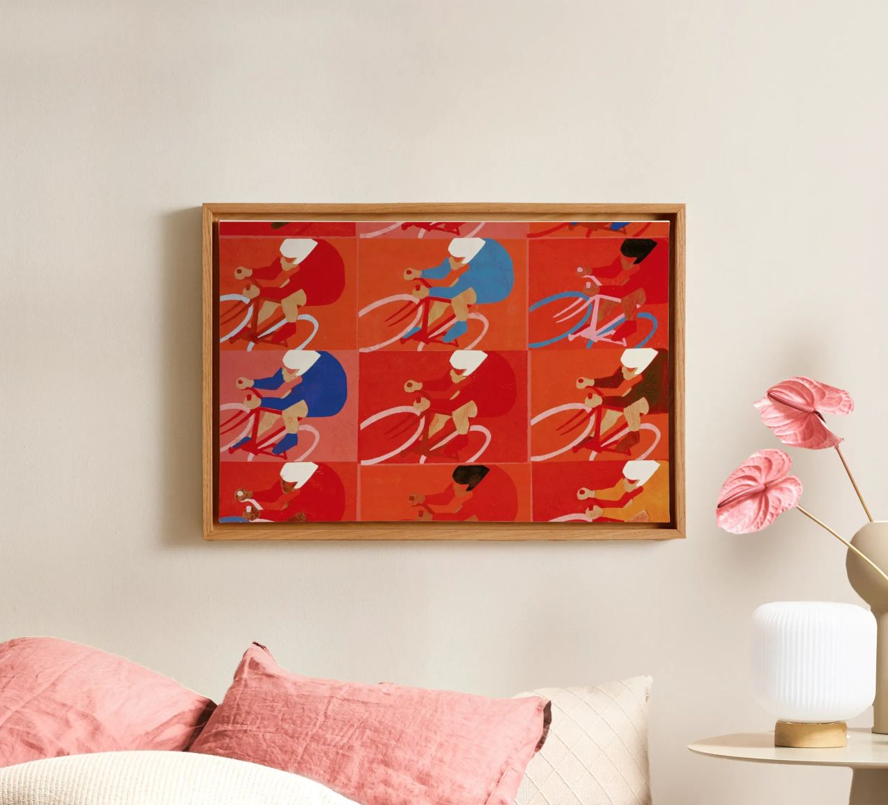Multiple Cyclists canvas by Andy Bridge