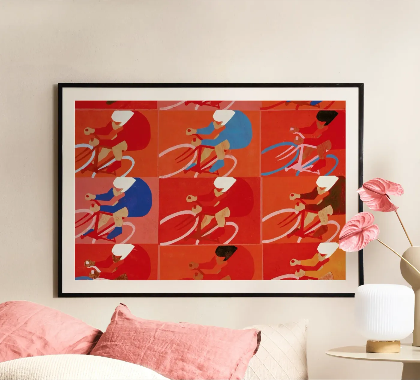 Multiple Cyclists poster de Andy Bridge