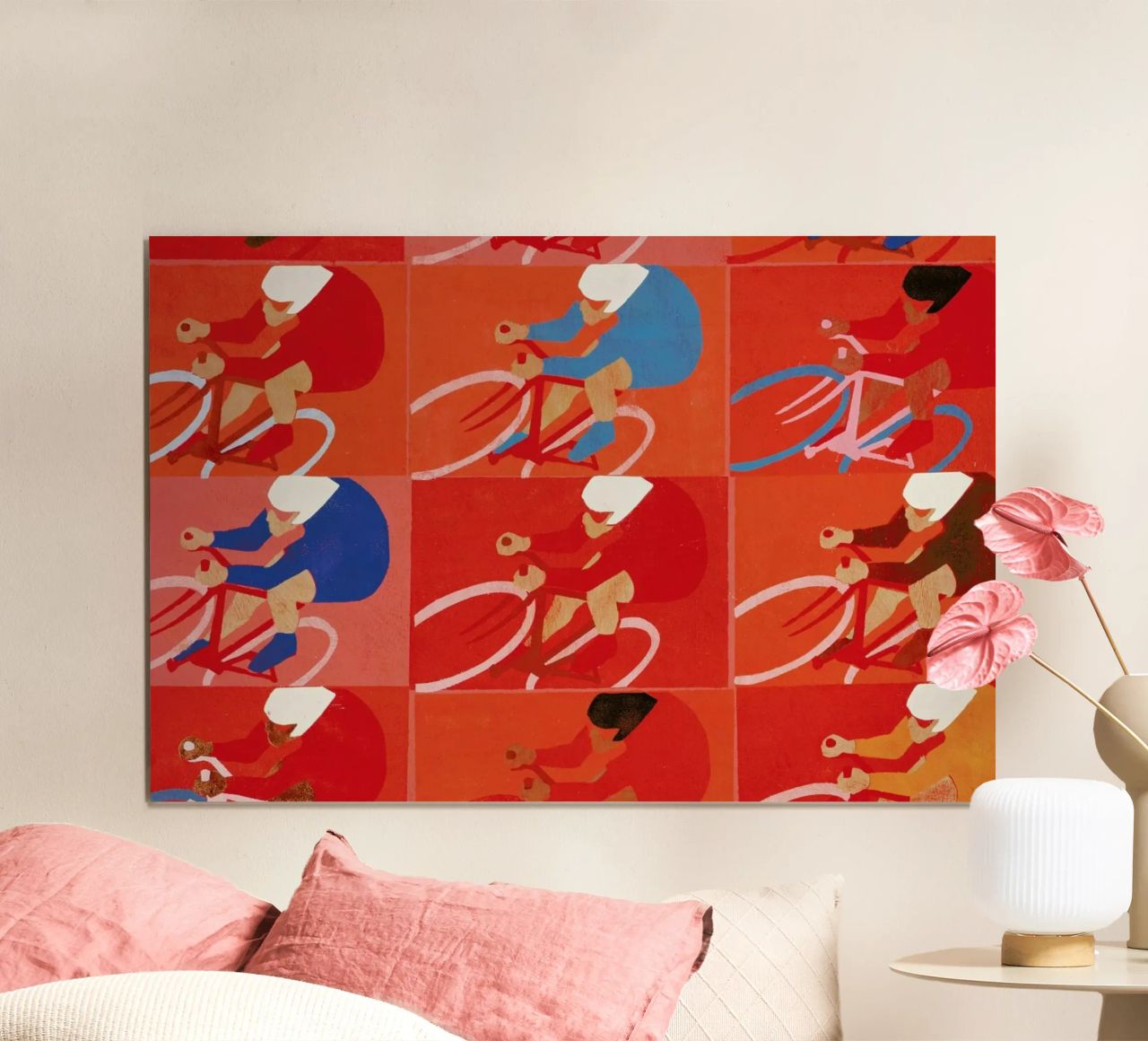 Multiple Cyclists poster de Andy Bridge