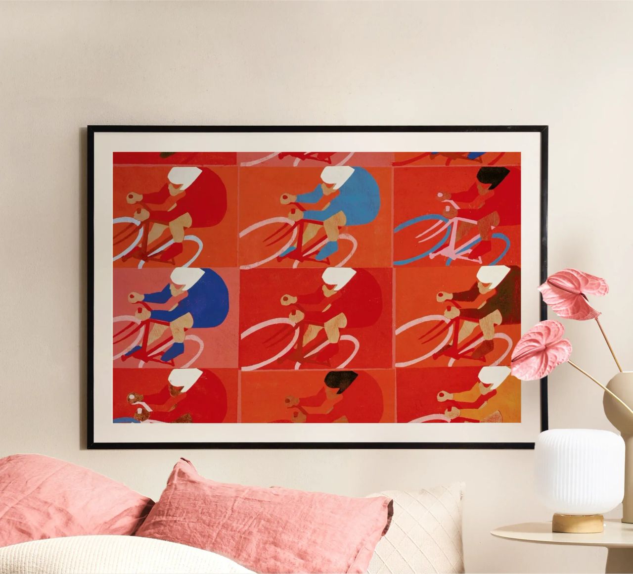 Multiple Cyclists poster de Andy Bridge