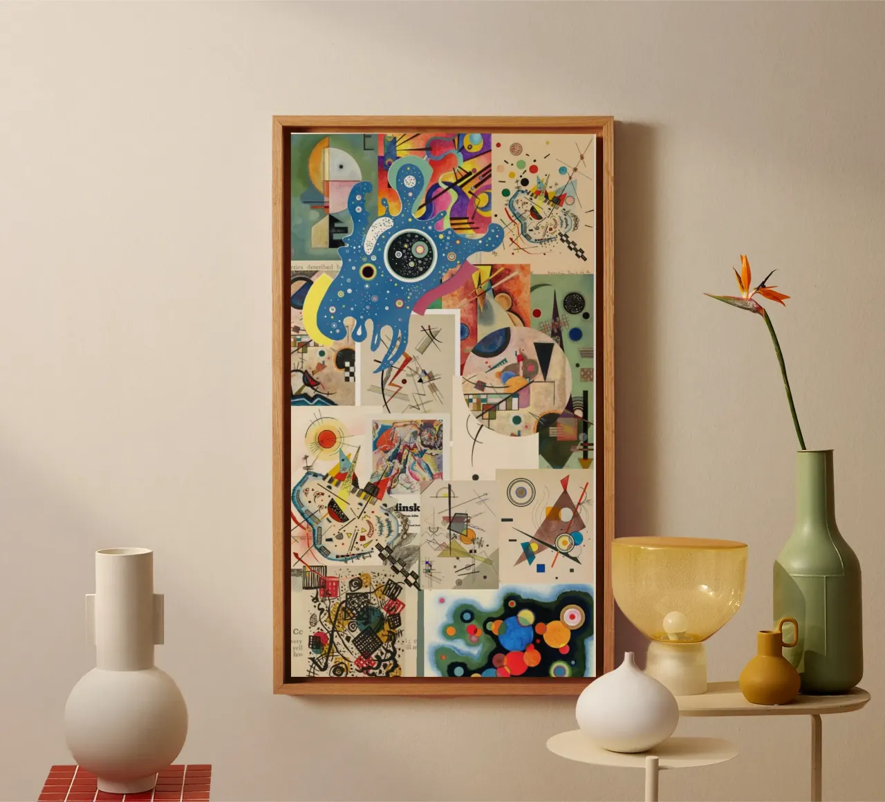 circle eye pattern square canvas by lara shop
