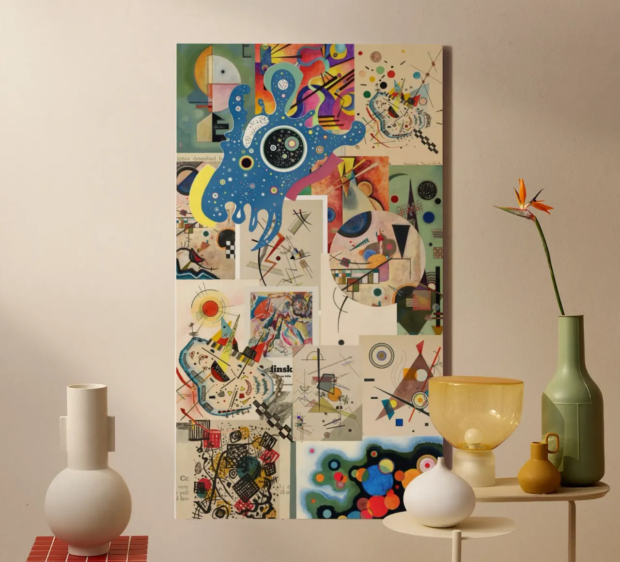 circle eye pattern square canvas by lara shop