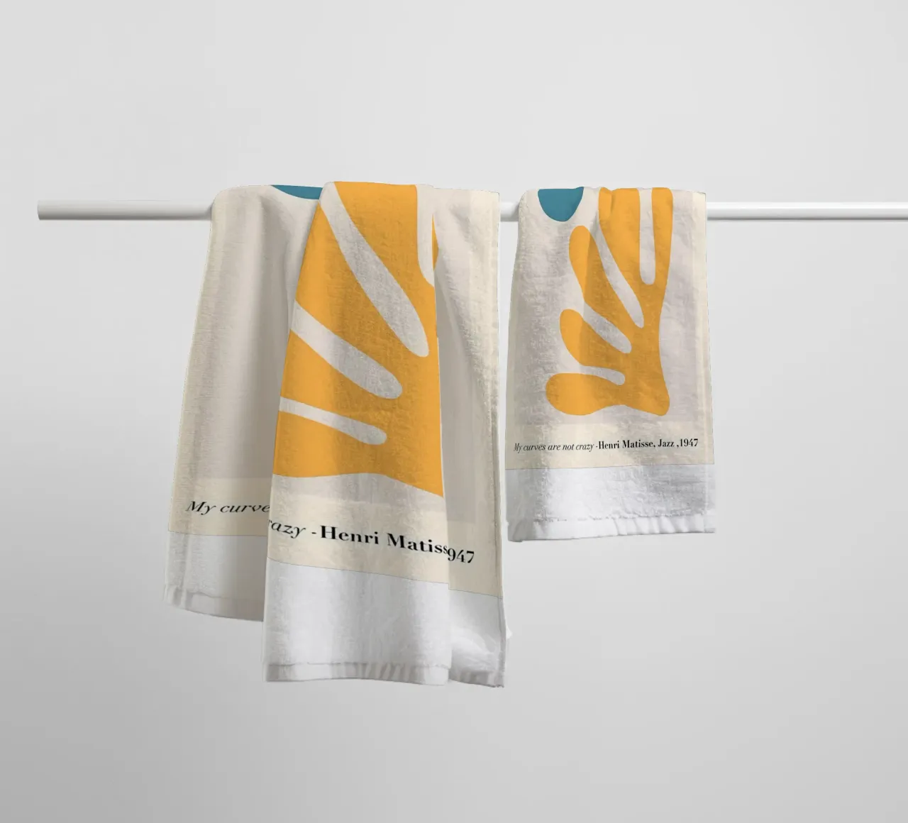 Matisse Jaune Corail serviette de bain de gudikan store