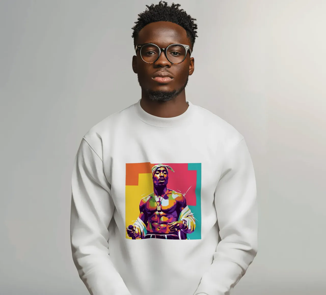 Tupac Shakur WPAP art style felpa da Hantamrata