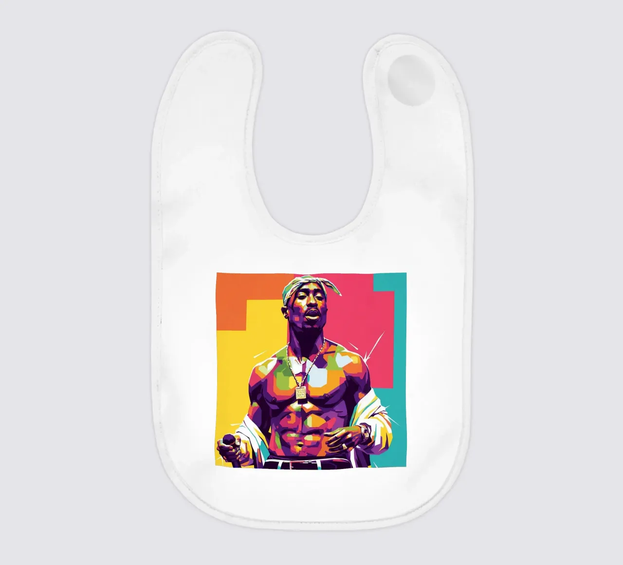Tupac Shakur WPAP art style bavaglino da Hantamrata