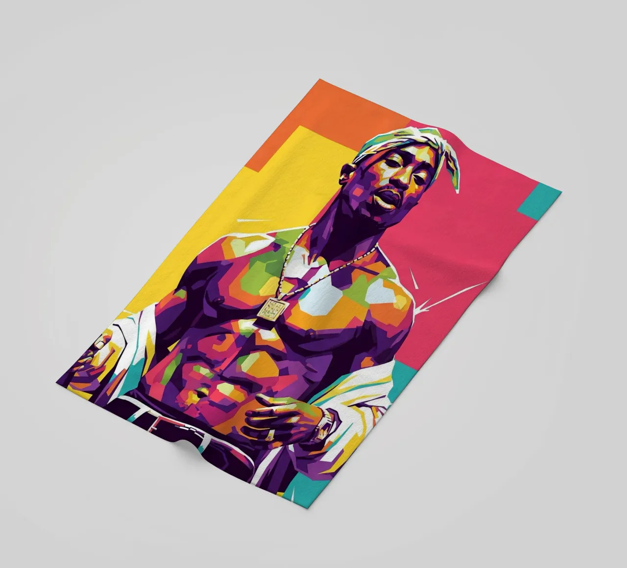 Tupac Shakur WPAP art style telo mare da Hantamrata