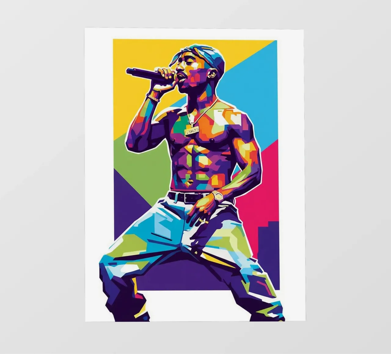 Tupac Shakur on stage pellicola backlit da Hantamrata