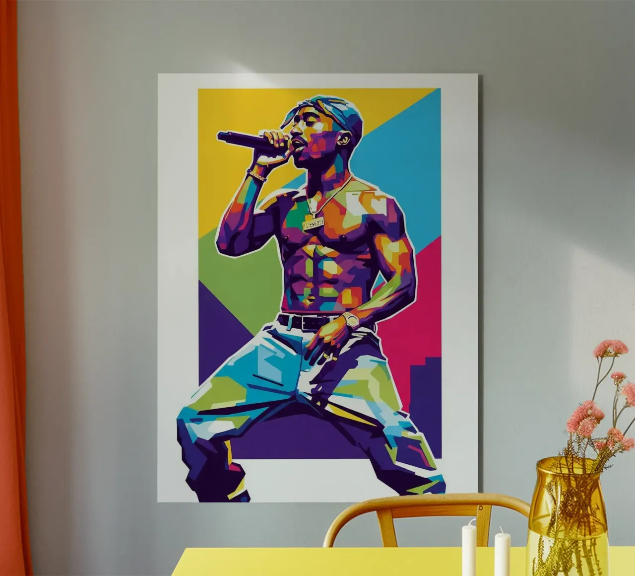 Tupac Shakur on stage alluminio dibond da Hantamrata