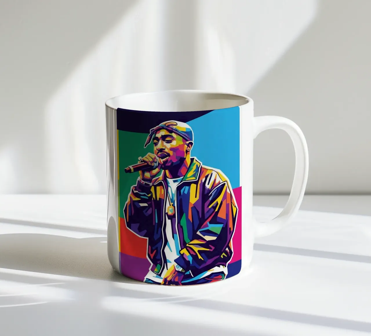 Tupac Shakur performance tazza in ceramica da Hantamrata