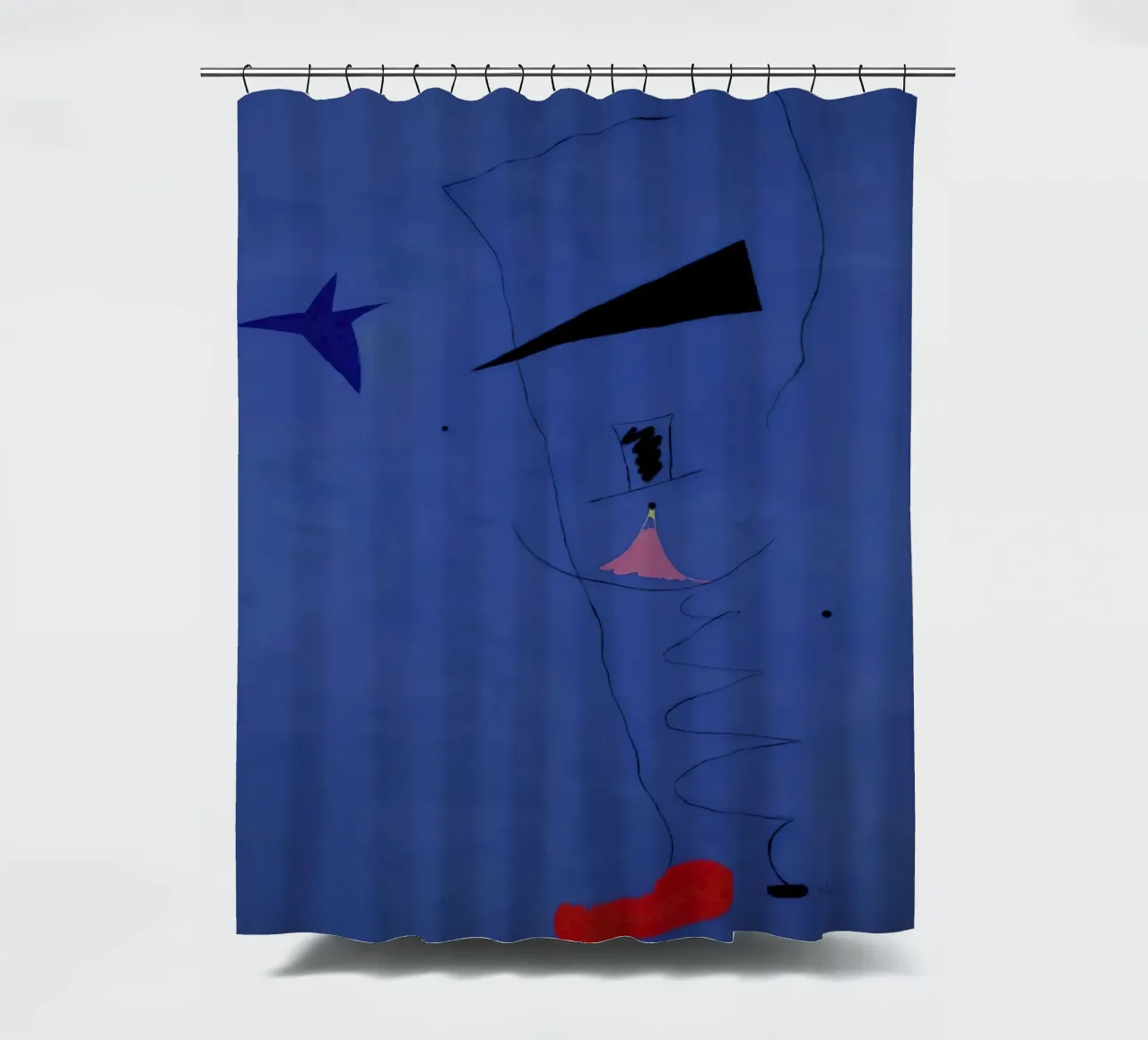 Joan (Joan) Miro. Pittura (Stella blu)-scala standard-2_0 tenda da doccia da Dixon-Gallery