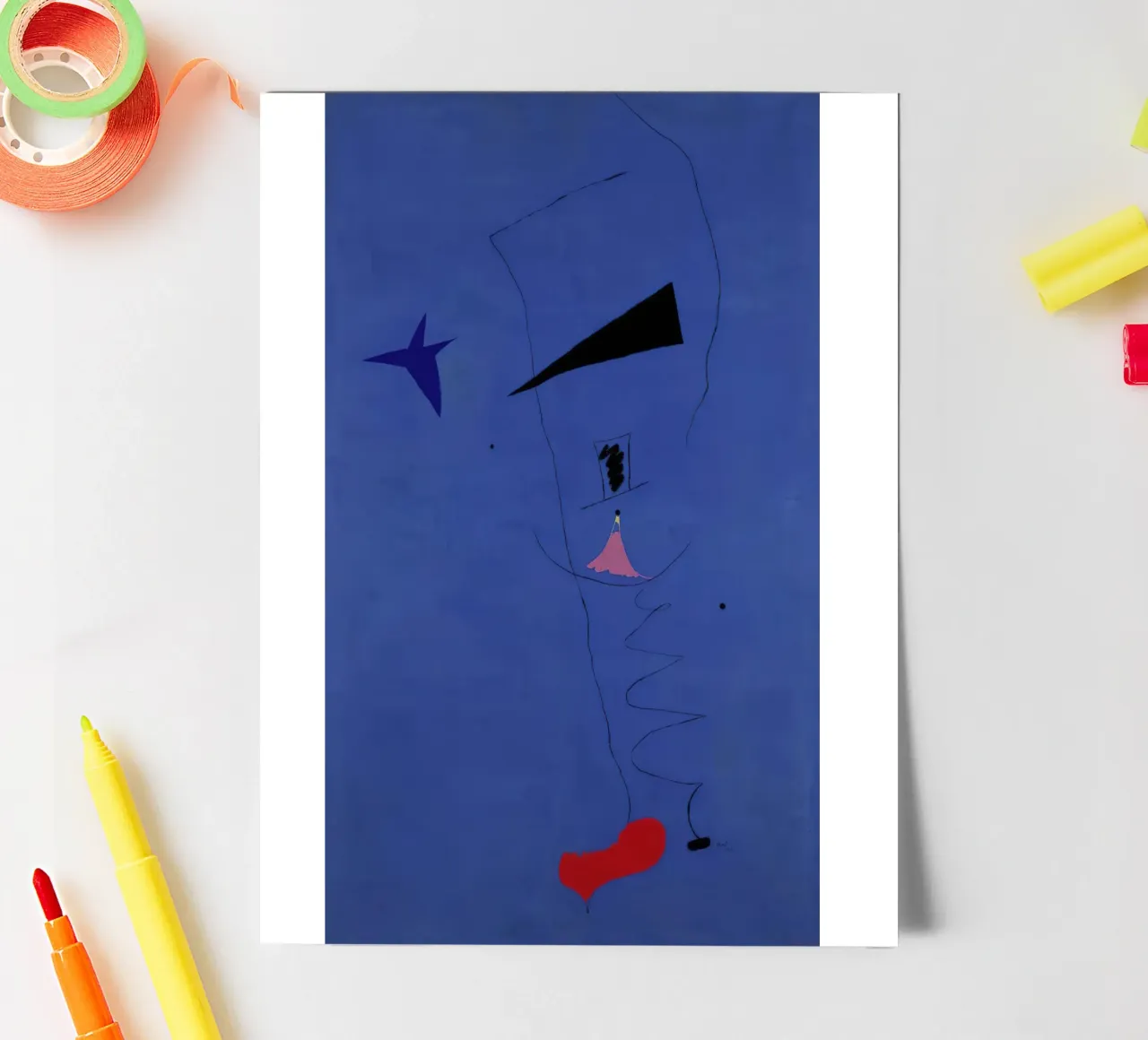 Joan (Joan) Miro. Gemälde (Blauer Stern)-standard-scale-2_0 Stickerbogen von Dixon-Gallery