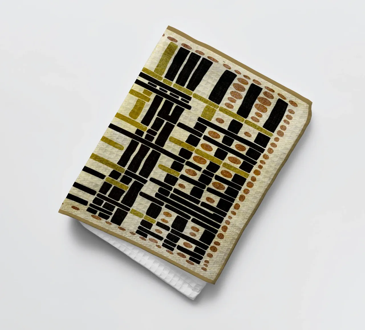 Rustiek abstract ontwerp theedoek van Andrew S Morrison