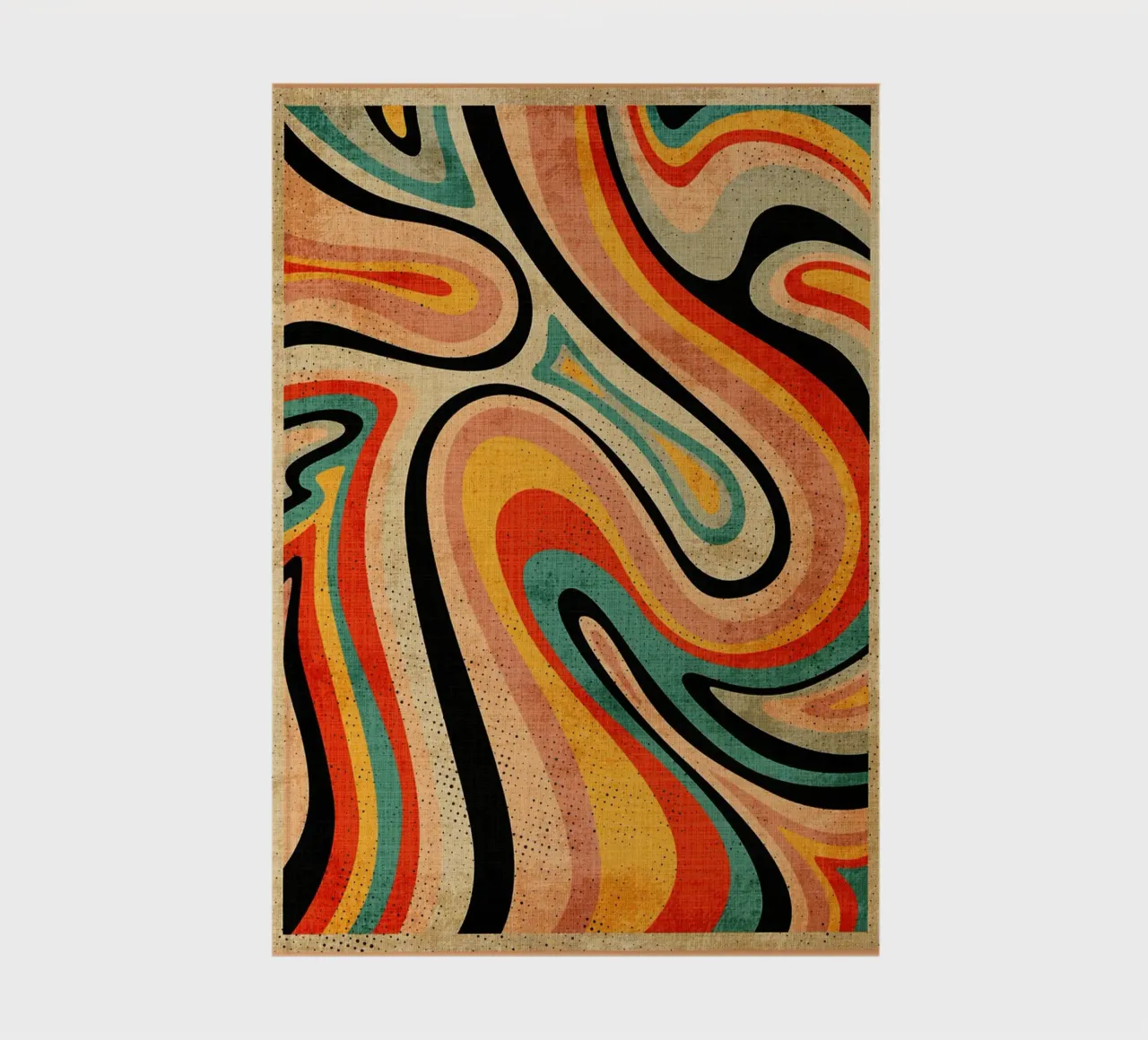 Retro Swirl Abstract Art notebook by Andrew S Morrison
