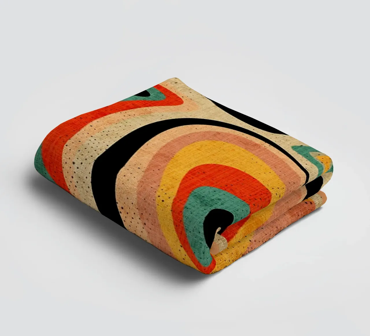 Retro Swirl Abstract Art towel by Andrew S Morrison
