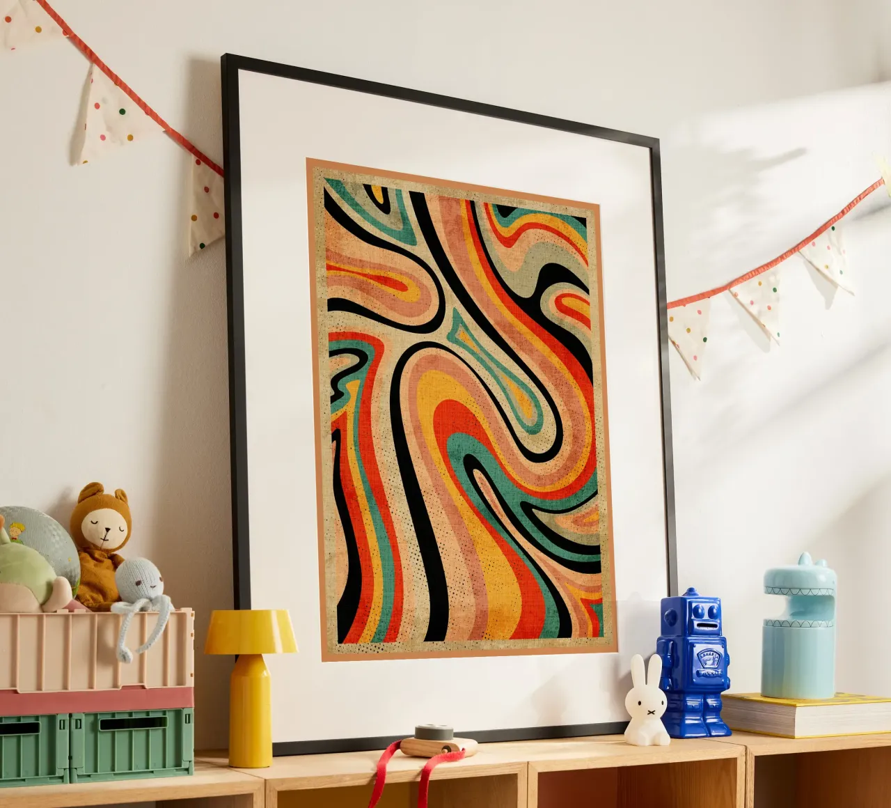 Retro Swirl Abstract Art hahnemühle by Andrew S Morrison
