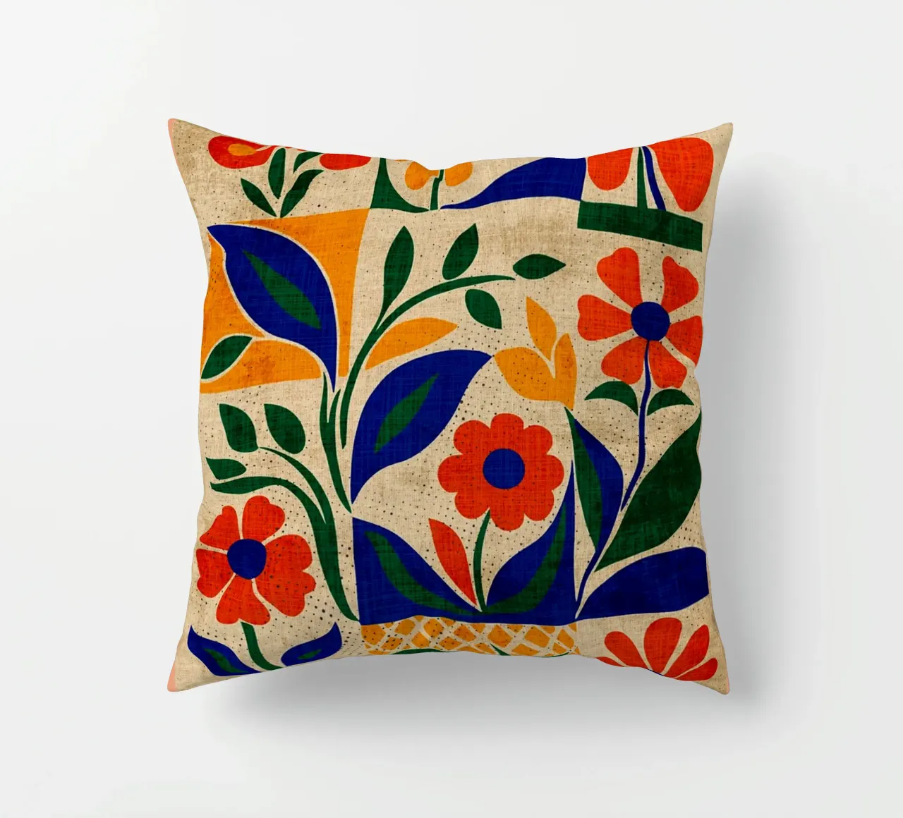 Fiori retrò anni '60 cuscino da Andrew S Morrison