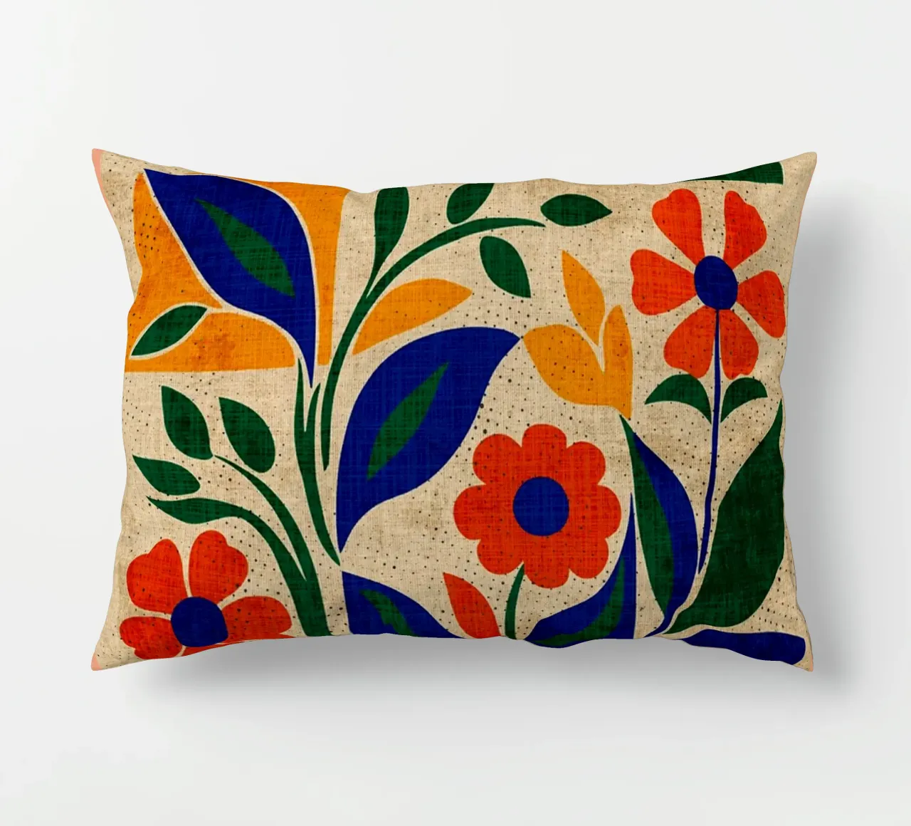 Fiori retrò anni '60 cuscino da Andrew S Morrison