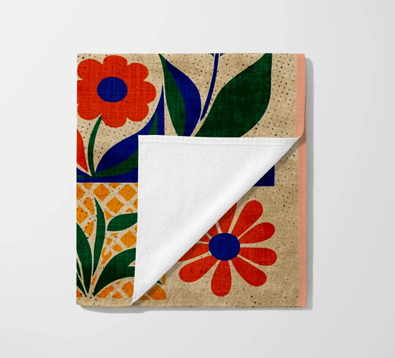 Fiori retrò anni '60 telo mare da Andrew S Morrison